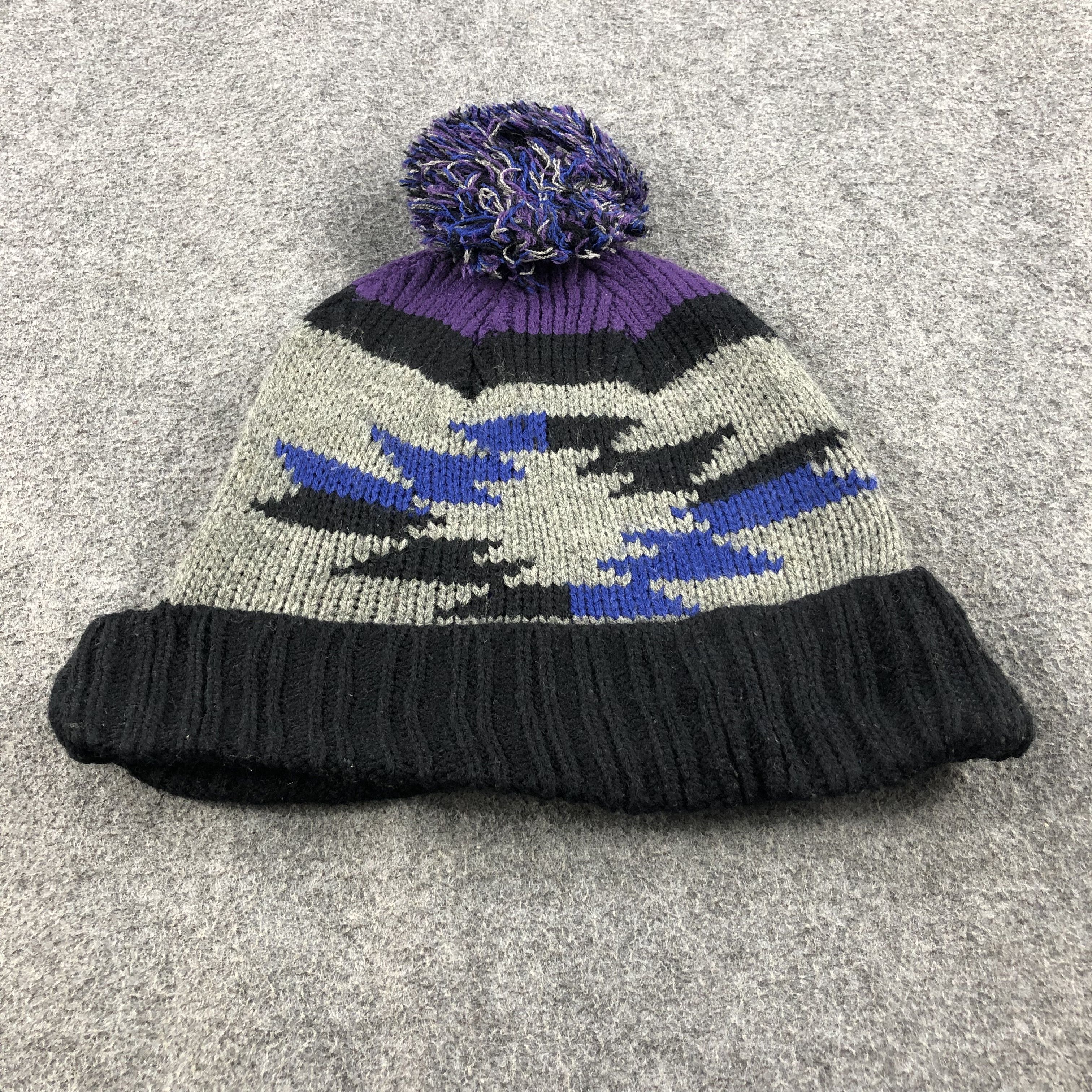Japanese Brand Navajo Slouchy Bobble Beanie Snowcap Snow Hat B376 Size ONE SIZE - 3 Thumbnail