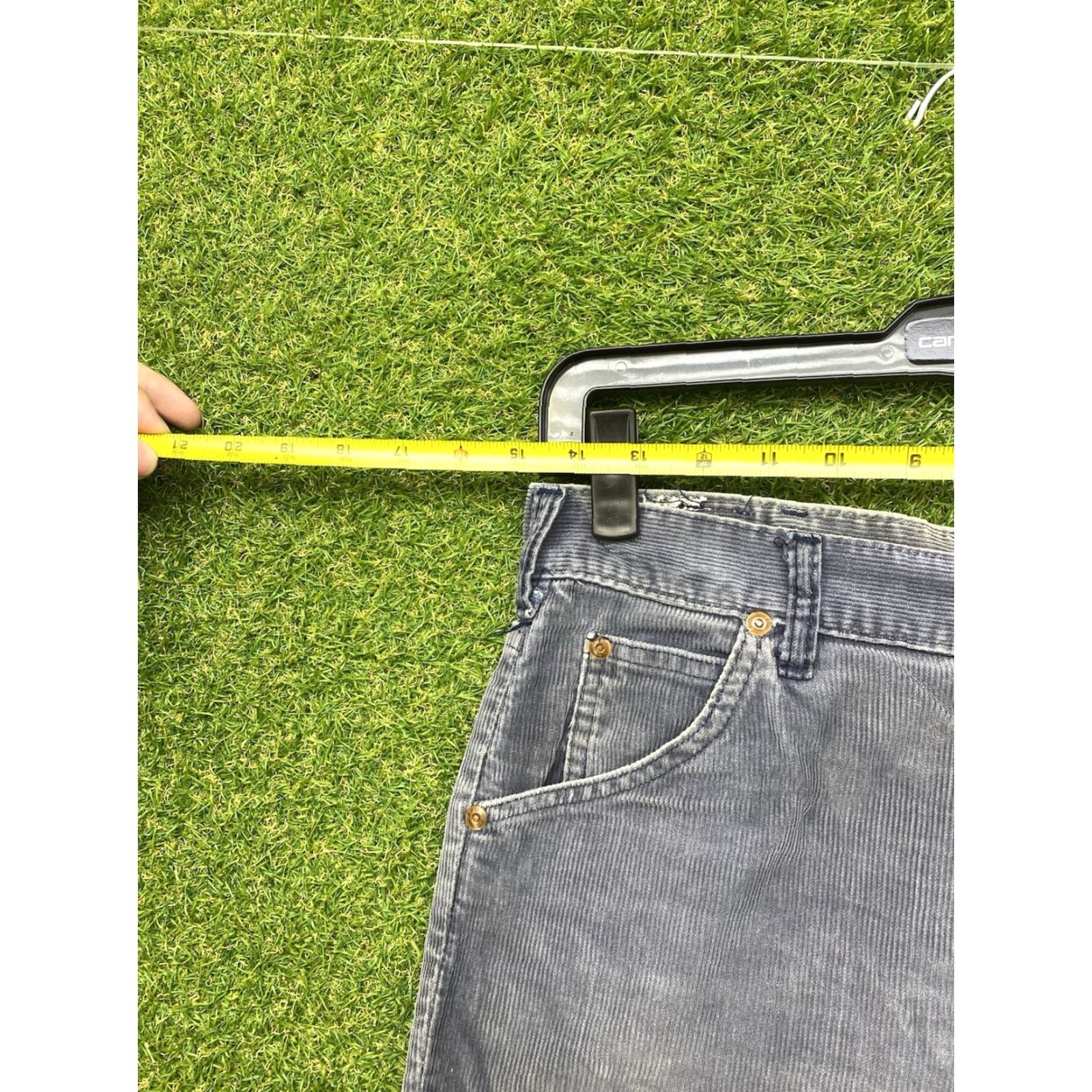 Lee VINTAGE Lee Gray Corduroy Pants Mens 28x30 Straight Leg 5-Pocket Lee 101 Z USA USA 80s 90s Mens Size US 28 / EU 44 - 6 Thumbnail