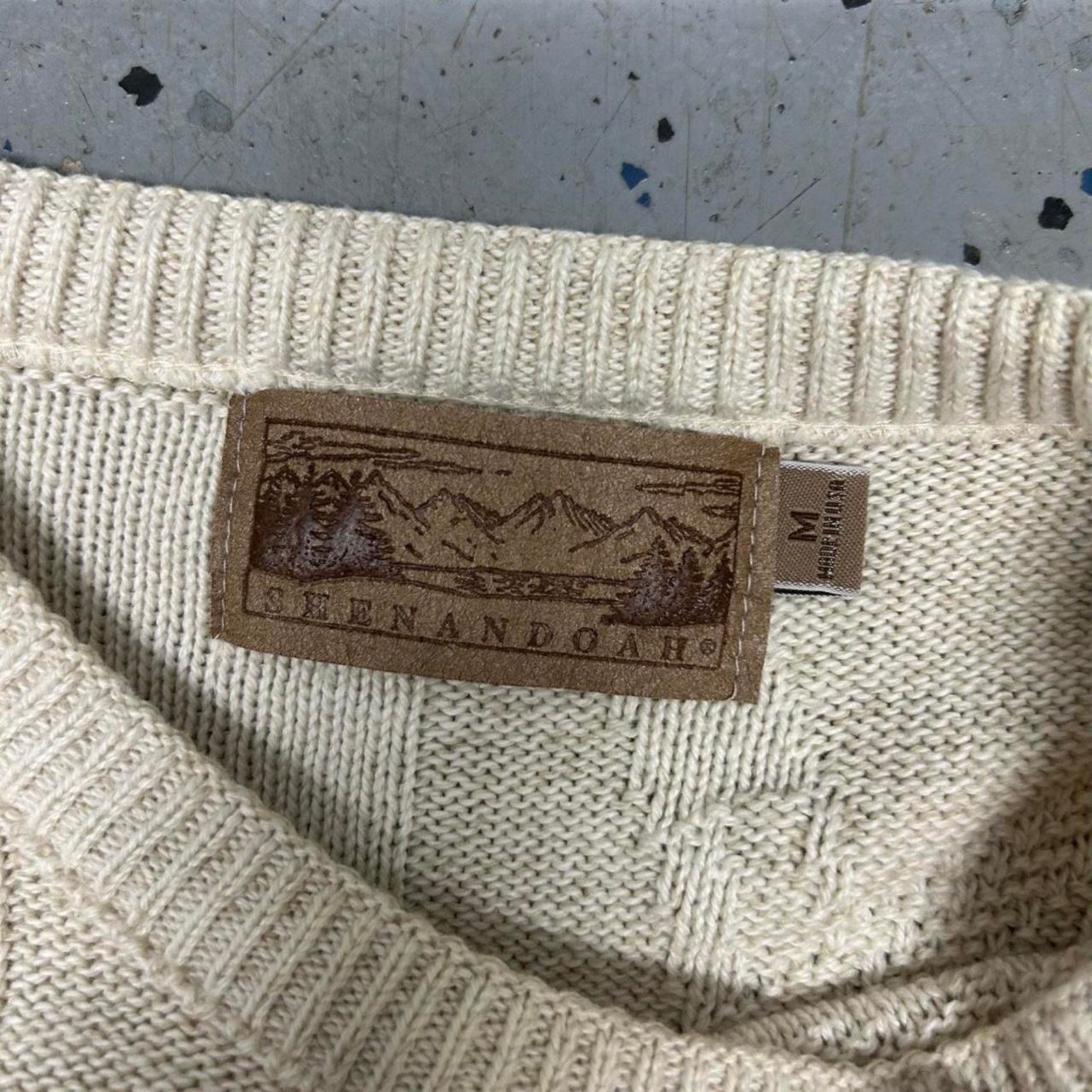 Other Cream & white vintage 90s checkered golf knit sweater Size US M / EU 48-50 / 2 - 3 Thumbnail
