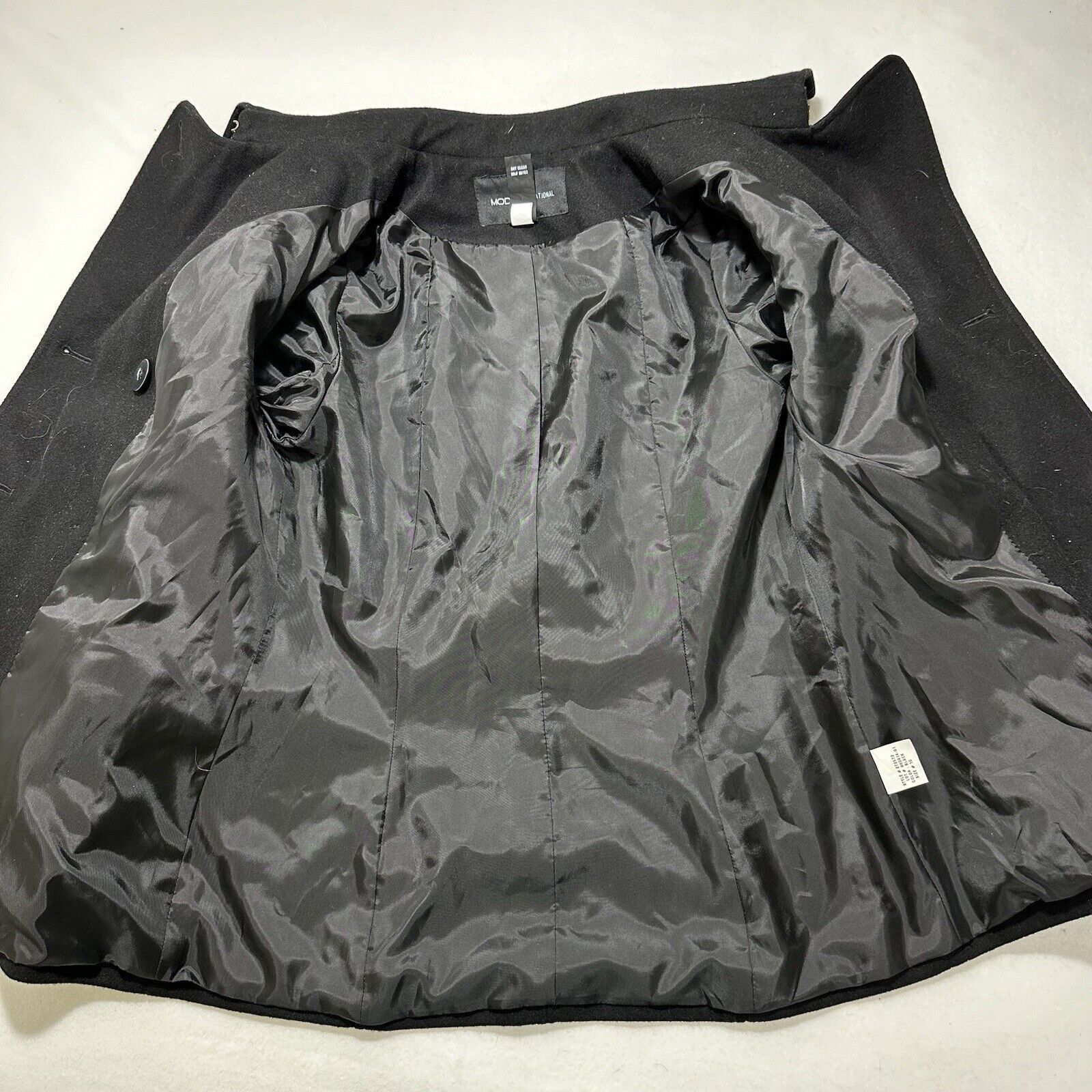 Other Moda International 10 Wool Double Breasted Pea Coat Jacket Size L / US 10 / IT 46 - 9 Thumbnail