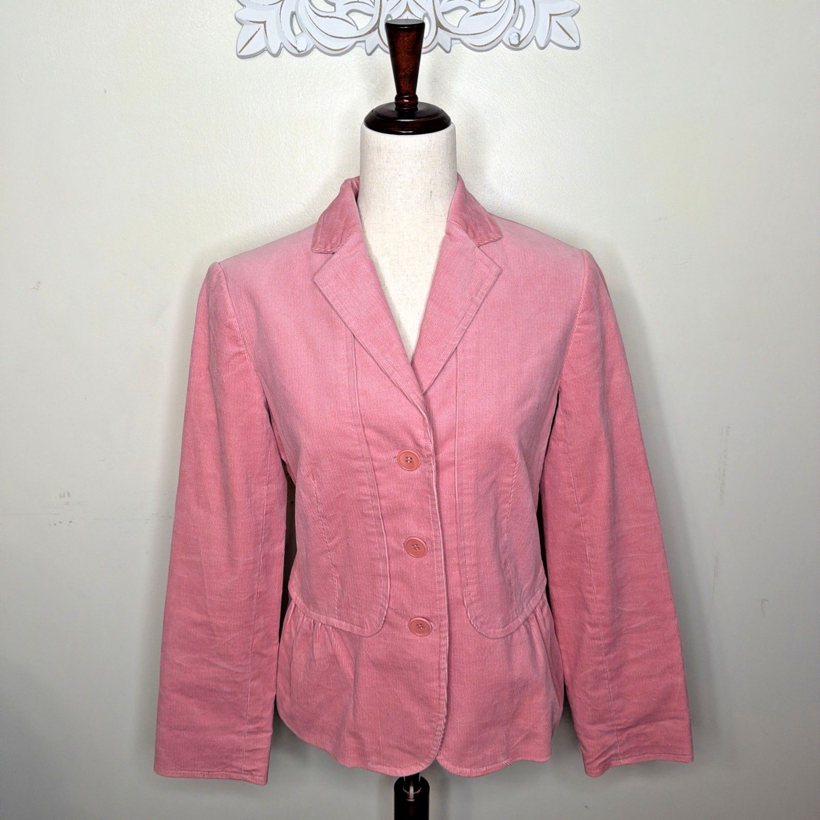 Talbots Talbots Women's 6 Corduroy Jacket Lined Stretch Spring PINK Size M / US 6-8 / IT 42-44 - 1 Thumbnail