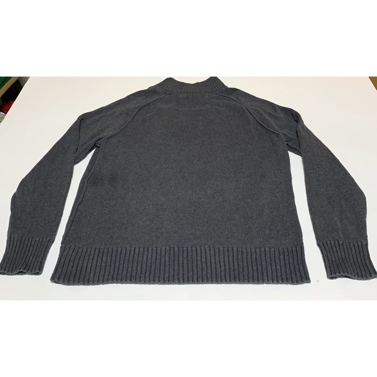 American Eagle Outfitters American Eagle Outfitters Sweater Mens XL Gray 1/4 Zip 100% Cotton Pullover Mock Neck Size US XL / EU 56 / 4 - 3 Thumbnail