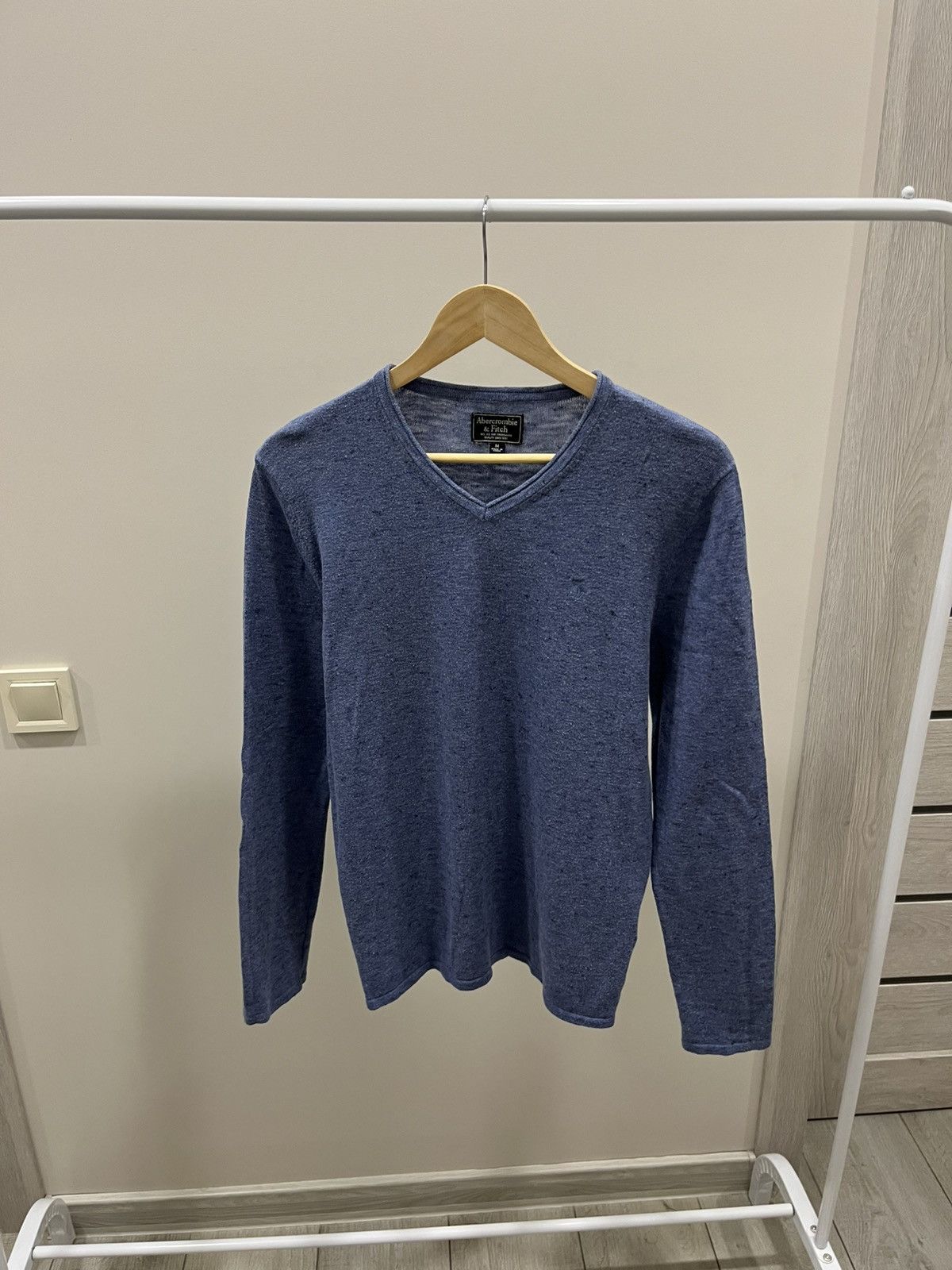 If Six Was Nine Abercrombie & Fitch Y2K Sweater Mens Blue Long Sleeve V Neck Size US M / EU 48-50 / 2 - 1 Thumbnail