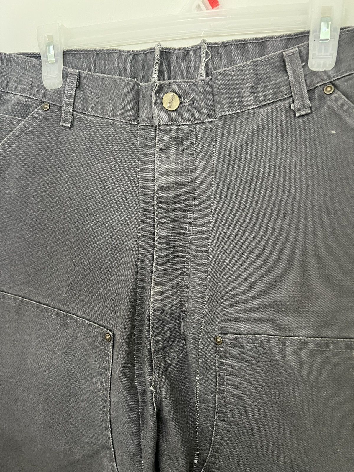 Carhartt Vintage Carhartt Double Knee Carpenter Work Pants Grey Size US 34 / EU 50 - 2 Thumbnail