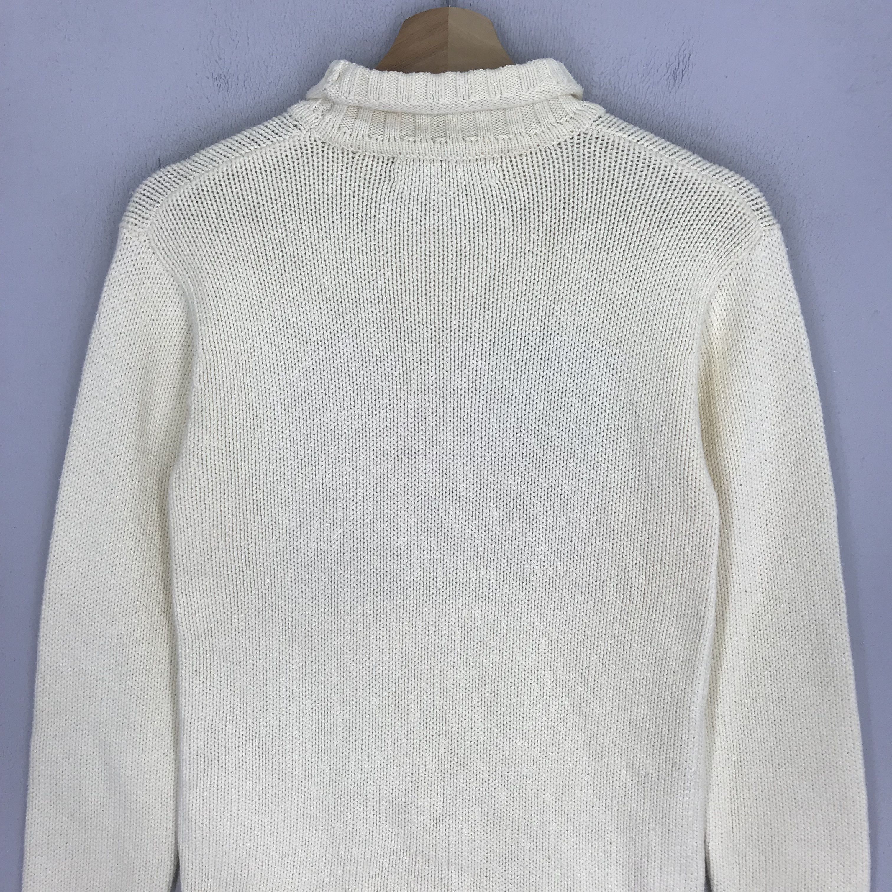 Polo Ralph Lauren × Ralph Lauren × Vintage Vintage Polo Ralph Lauren Cable Knit RL Flag Logo Sweater Size S / US 4 / IT 40 - 4 Thumbnail