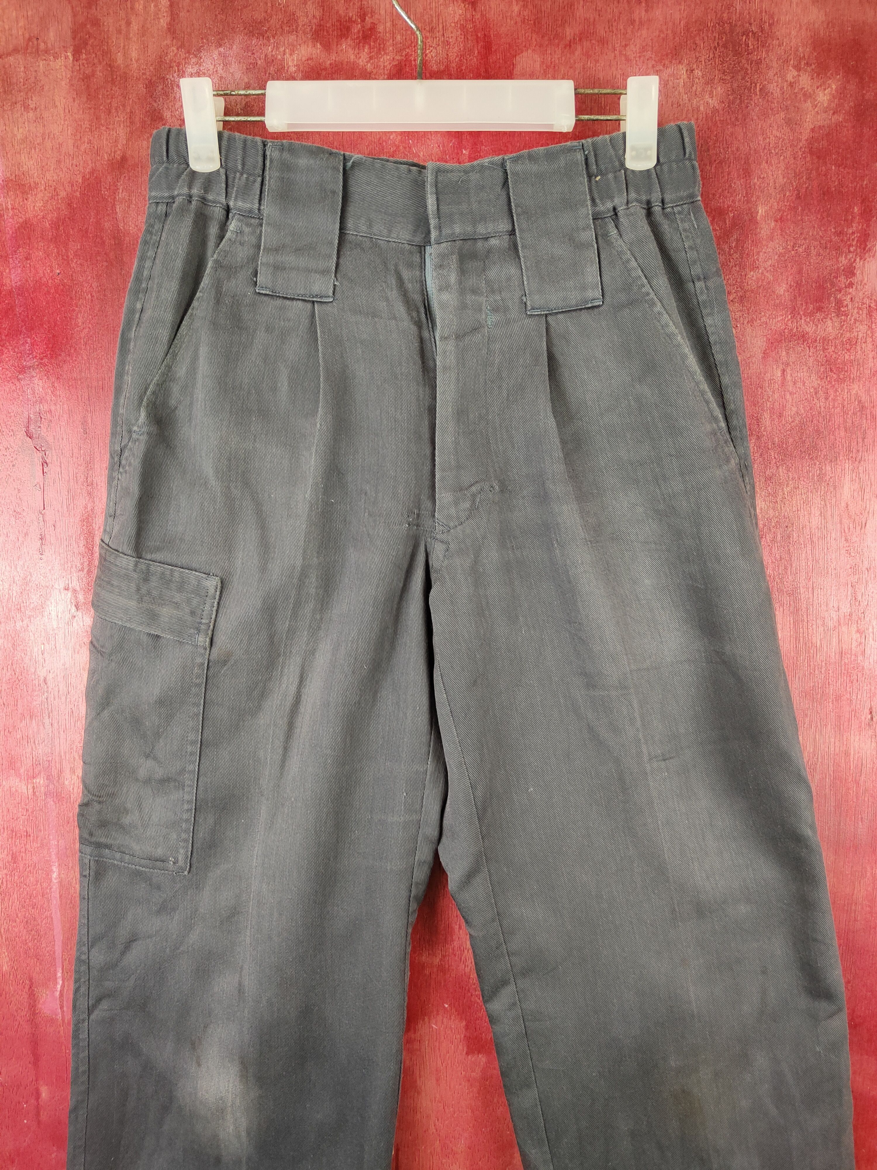 Japanese Brand Danbird Gray Faded Multipocket Tactical Cargo Pants #S1745 Size US 28 / EU 44 - 2 Thumbnail