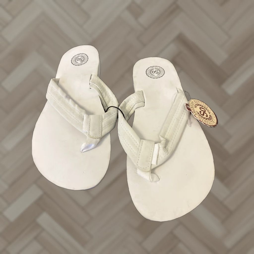 Vintage VINTAGE So Women's Flip Flop Sandals Casual Summer Size 7-8 White Outdoor Cushioned Size US 7 / IT 37 - 1 Thumbnail