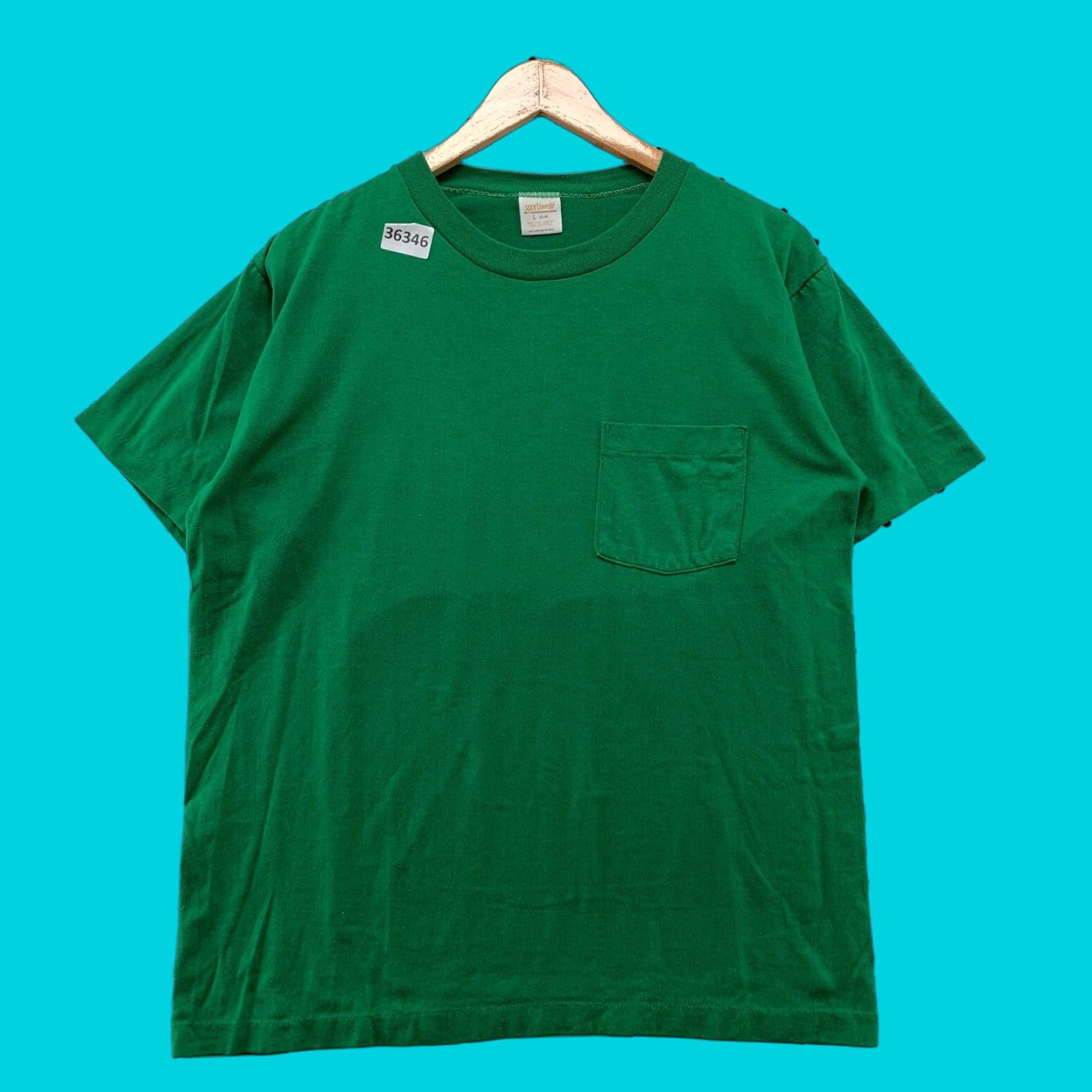 Vintage VINTAGE 70s Sportswear Graphic Print T-Shirt Men Large Green Single Stitch 21x26 Size US L / EU 52-54 / 3 - 1 Thumbnail