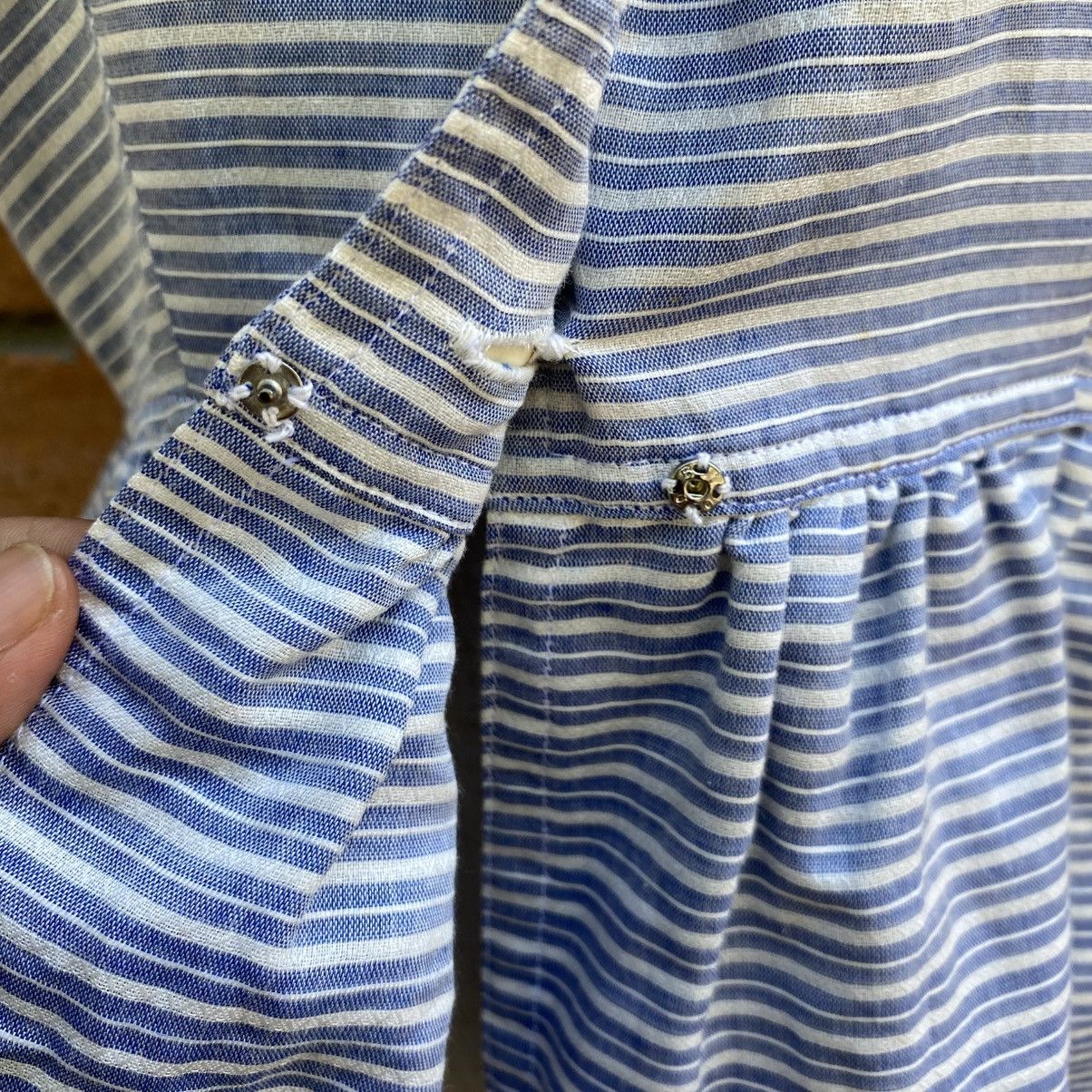 Givenchy Givenchy Blue Striped Peplum Button-Down Top Size S / US 4 / IT 40 - 13 Thumbnail