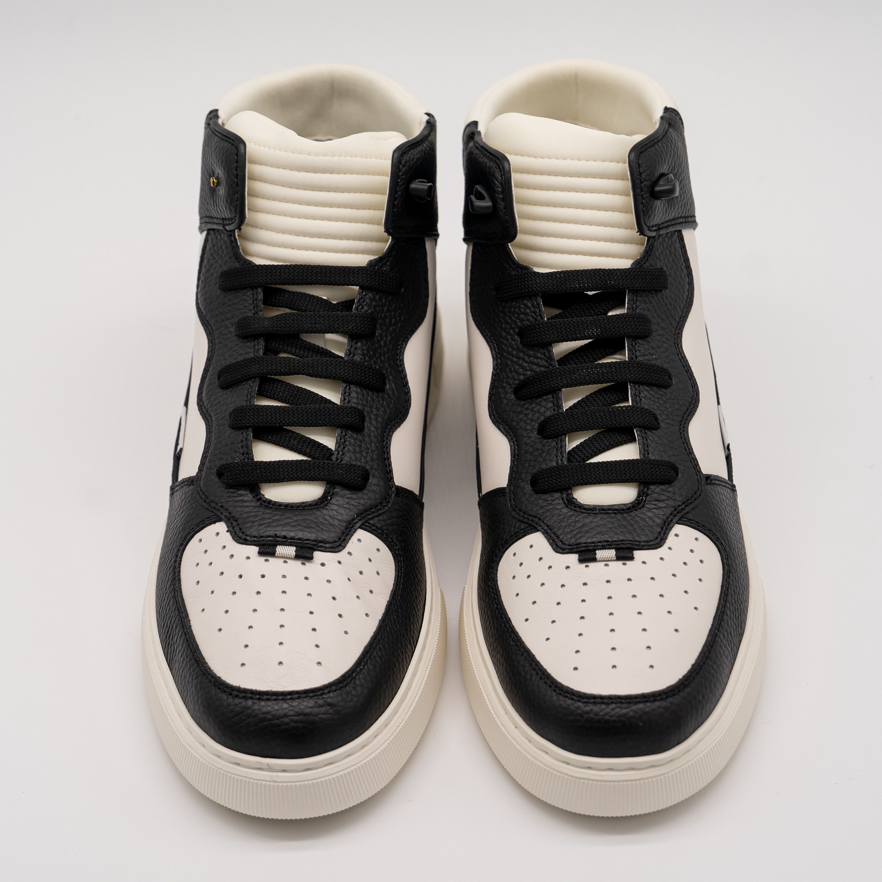 Bally 12 Bally Martyn Black White Leather High Top Sneakers Size US 12 / EU 45 - 3 Thumbnail