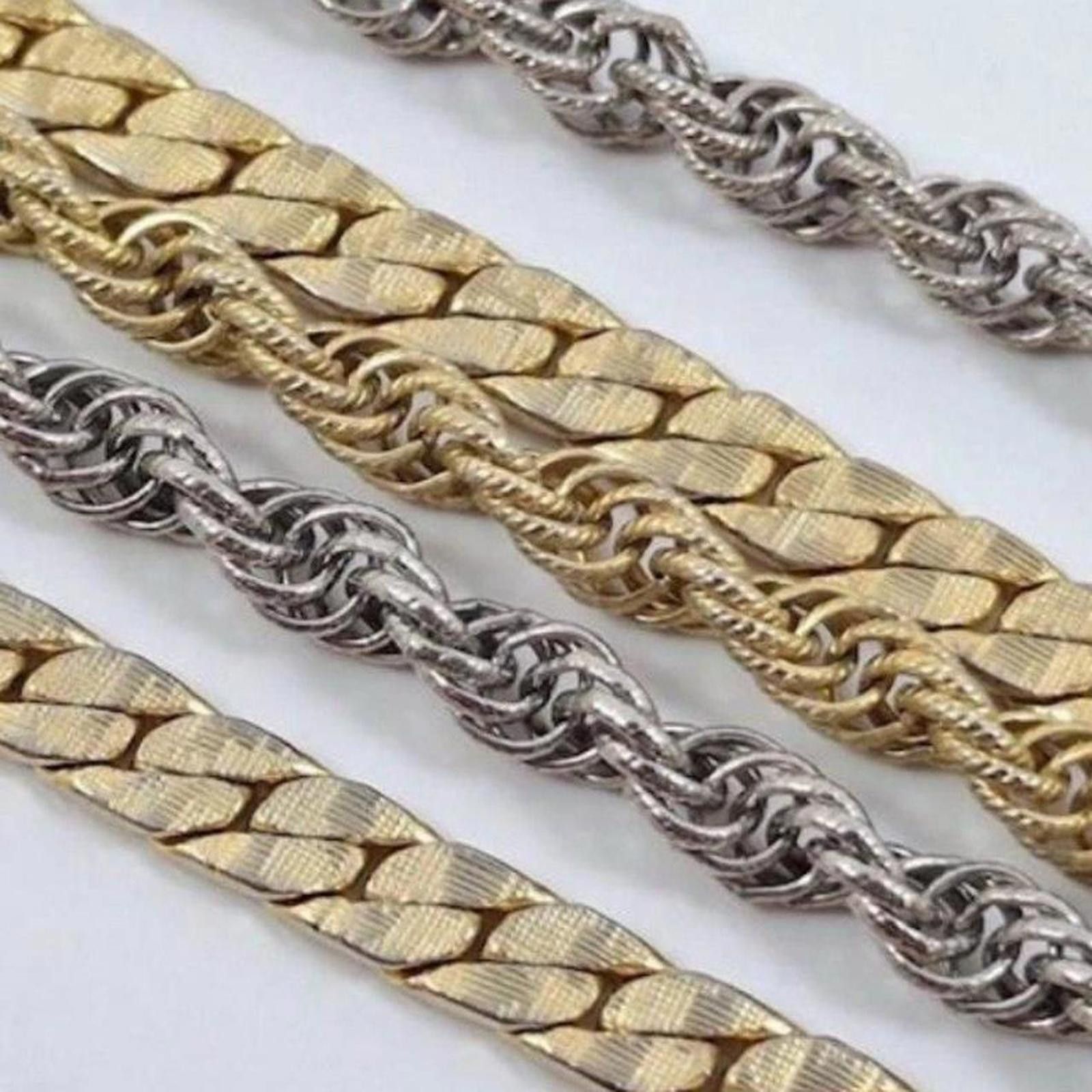 Other 3 strand gold and silver chain necklace #chainnecklace Size ONE SIZE - 4 Thumbnail