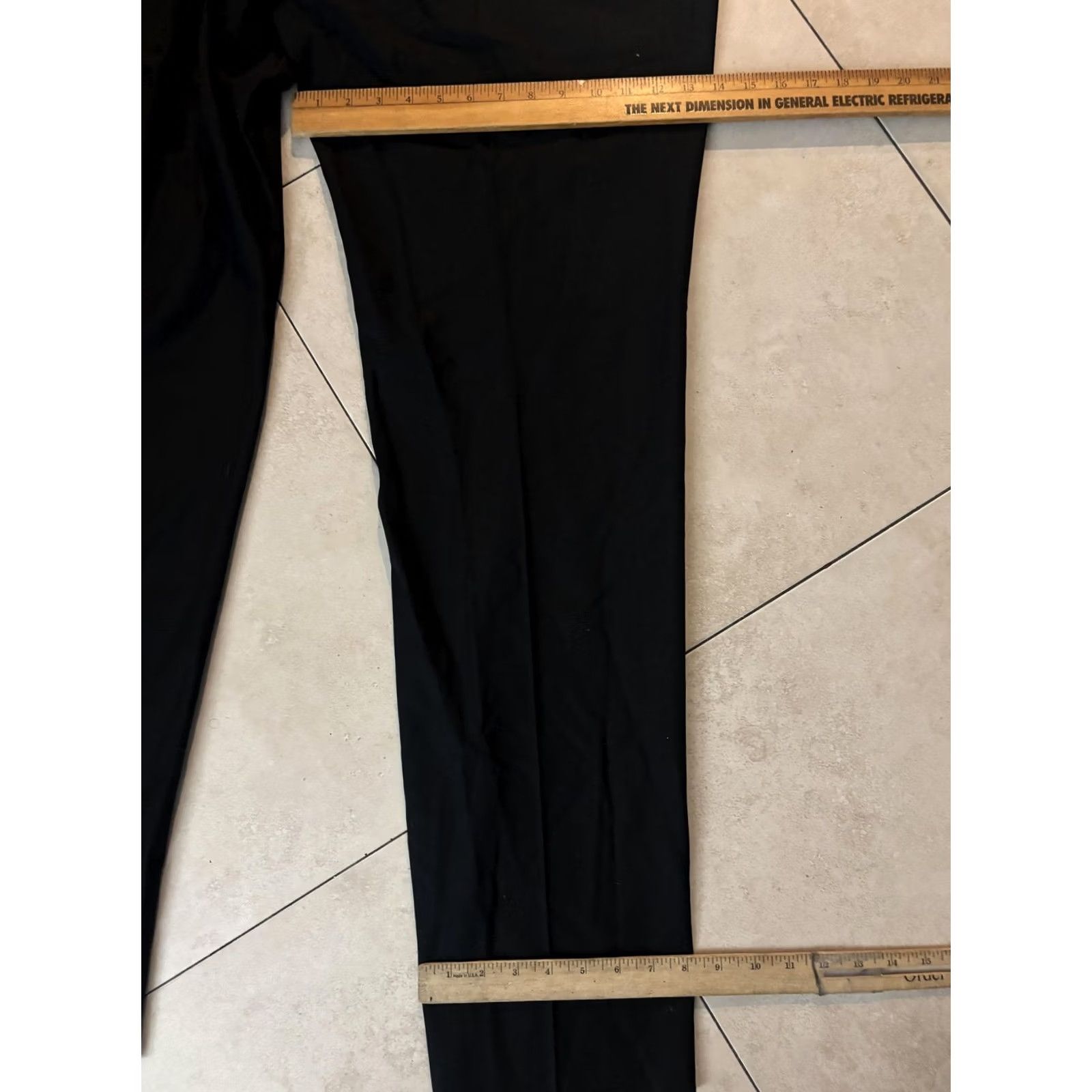 Vintage VINTAGE? No. Collection by Michael Strahan Dress Pants Mens 44x35 Black Wool Stretch Pants Straight Front Classic Fit 44W 35L Black Mens Size US 44 / EU 60 - 8 Thumbnail