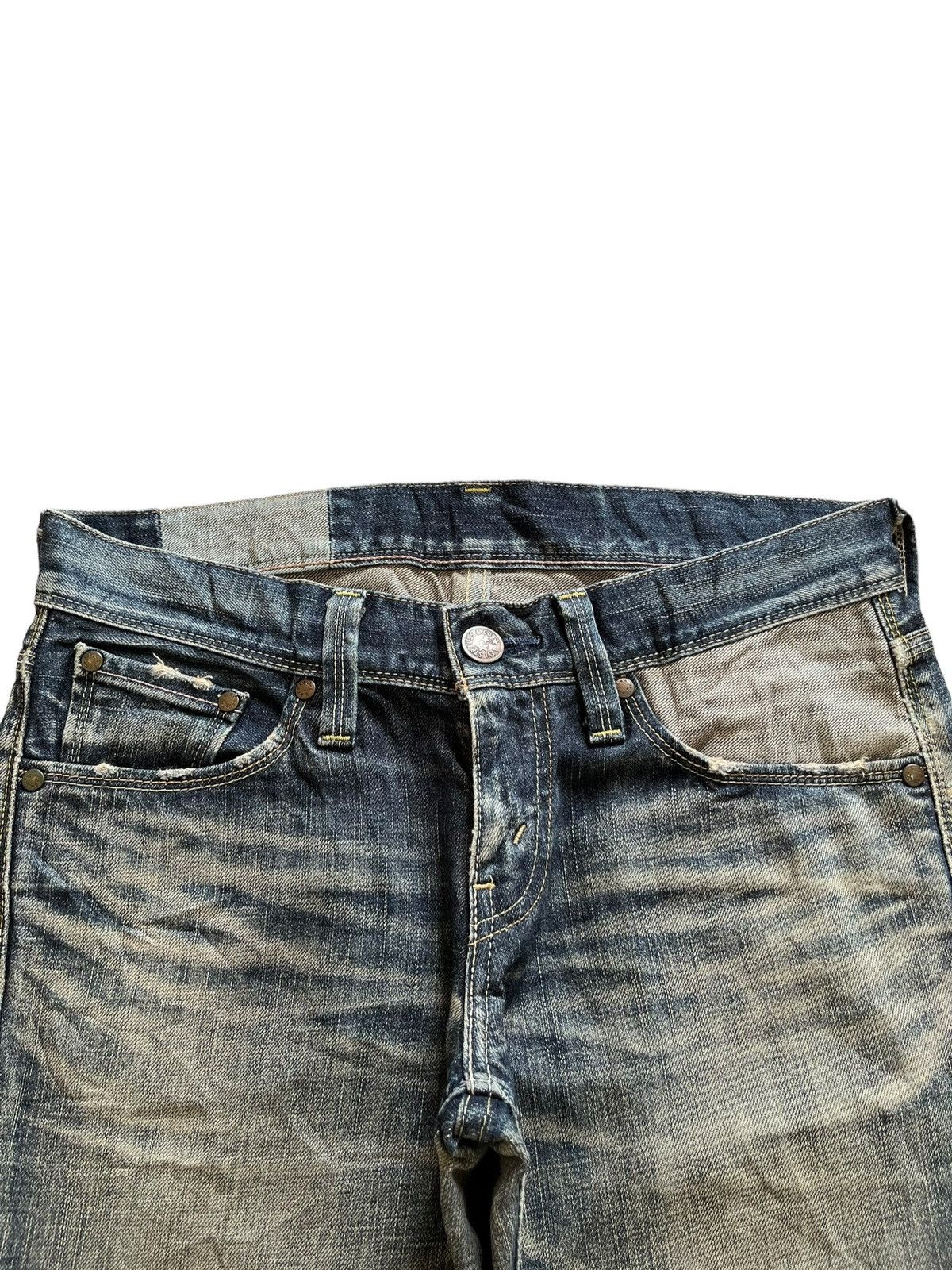 Levi's × Levi's Vintage Clothing Vintage 90s Levis Star Japan Mud Wash Distressed Loose Jeans Size 31" - 5 Thumbnail