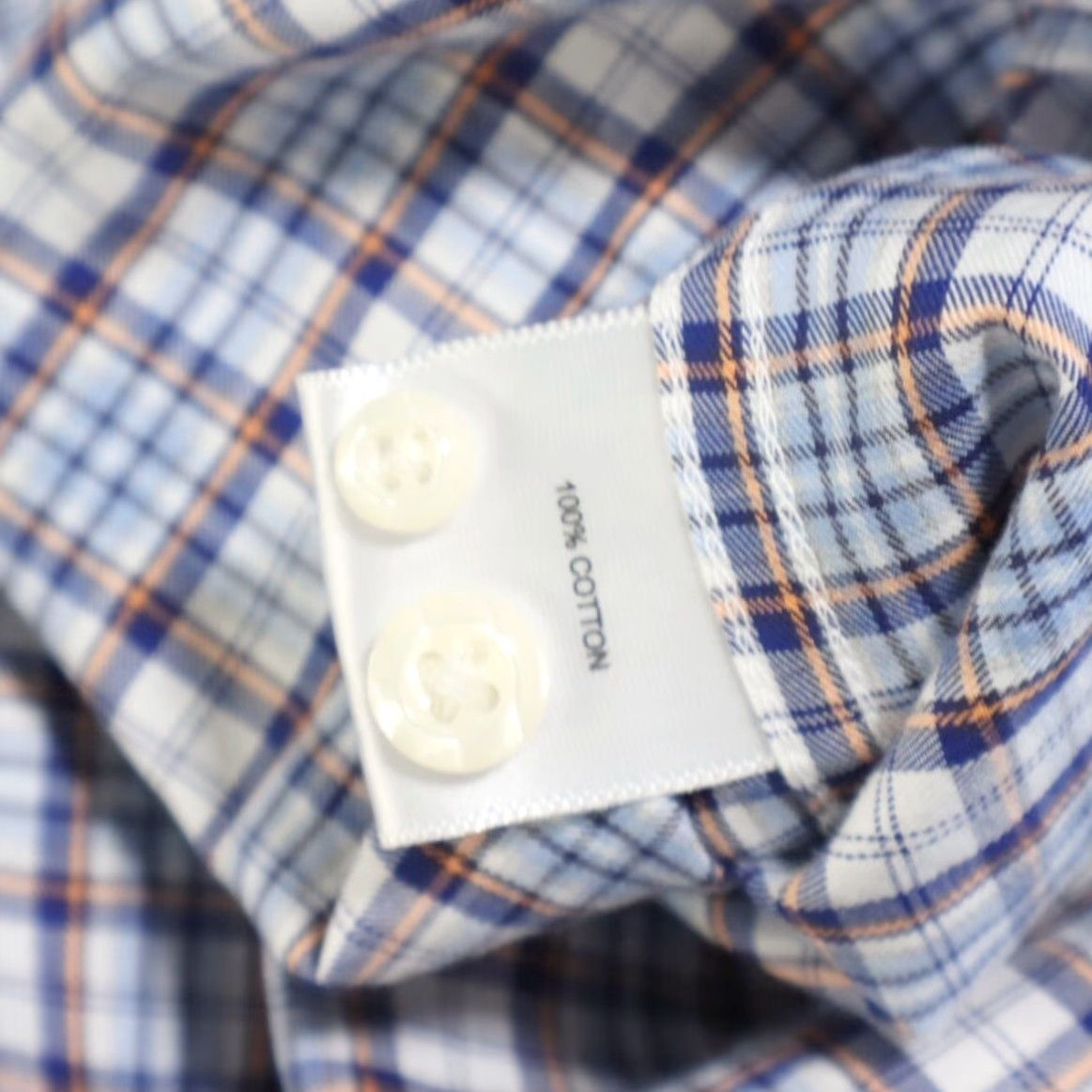 Peter Millar Peter Millar Alister Tartan Plaid Dress Blue Men's L Shirt Size 42R - 6 Thumbnail