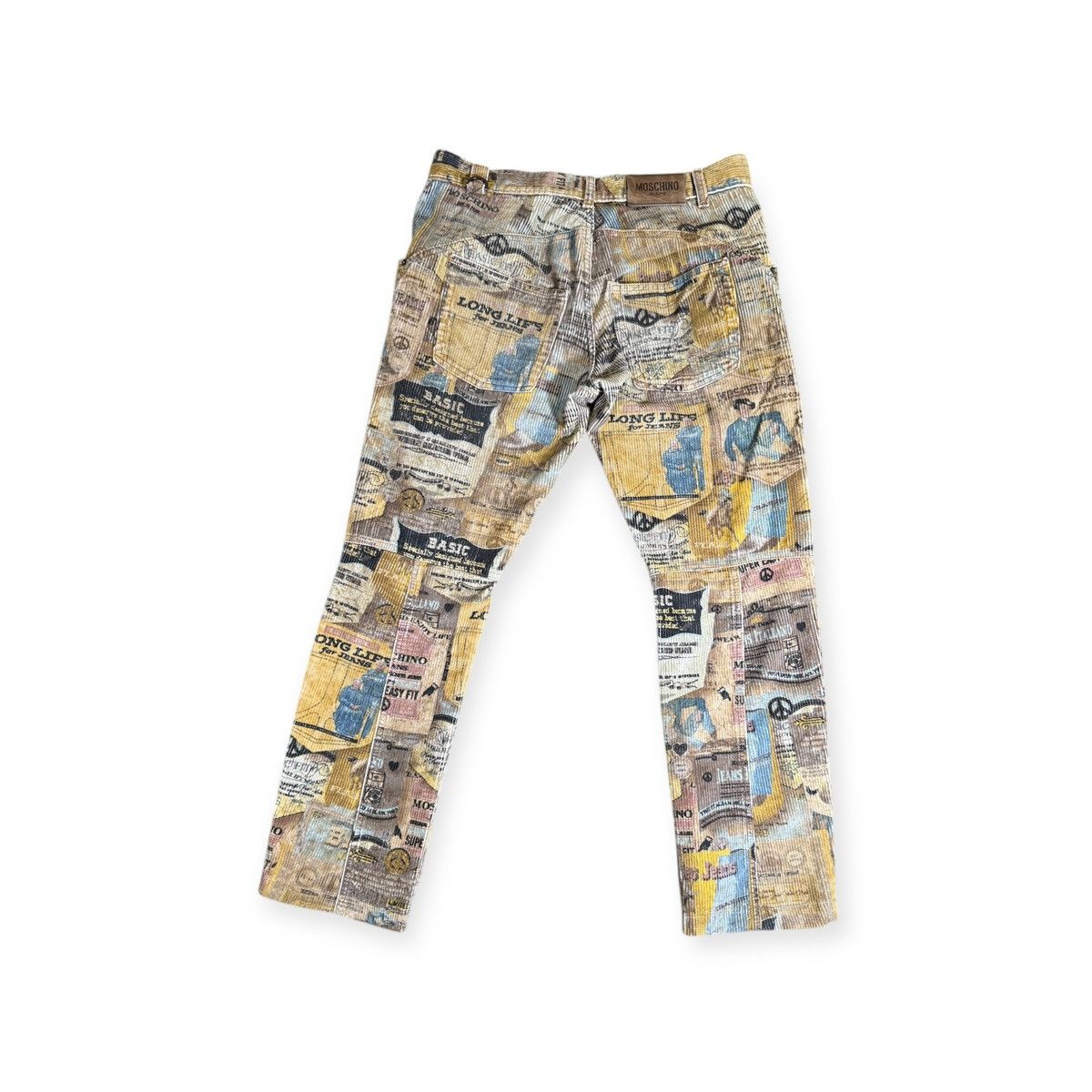 Moschino Moschino Jeans Newspaper Print Corduroy Pants Rare Size US 32 / EU 48 - 2 Thumbnail