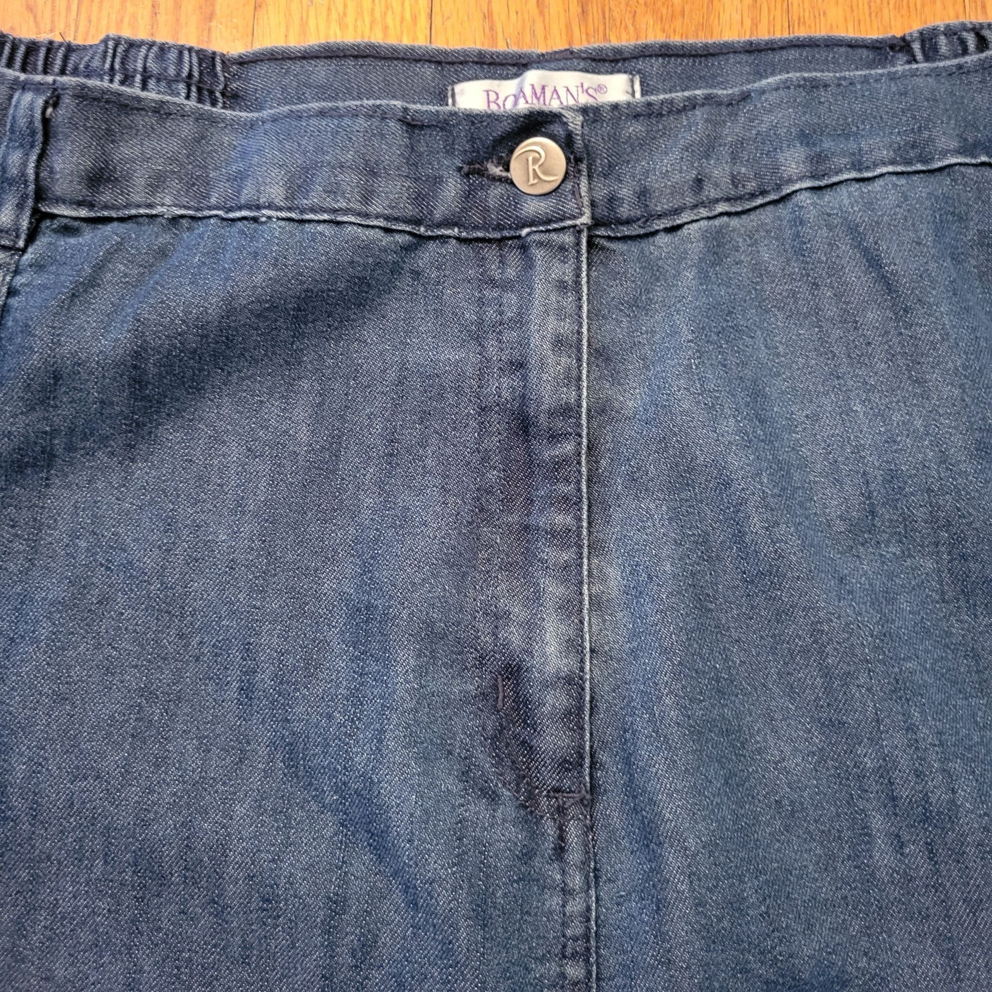 Other Roamans 30W Denim A Line Skirt Blue Jean Maxi Full Modest Ye Size 42" / US 20 - 5 Thumbnail