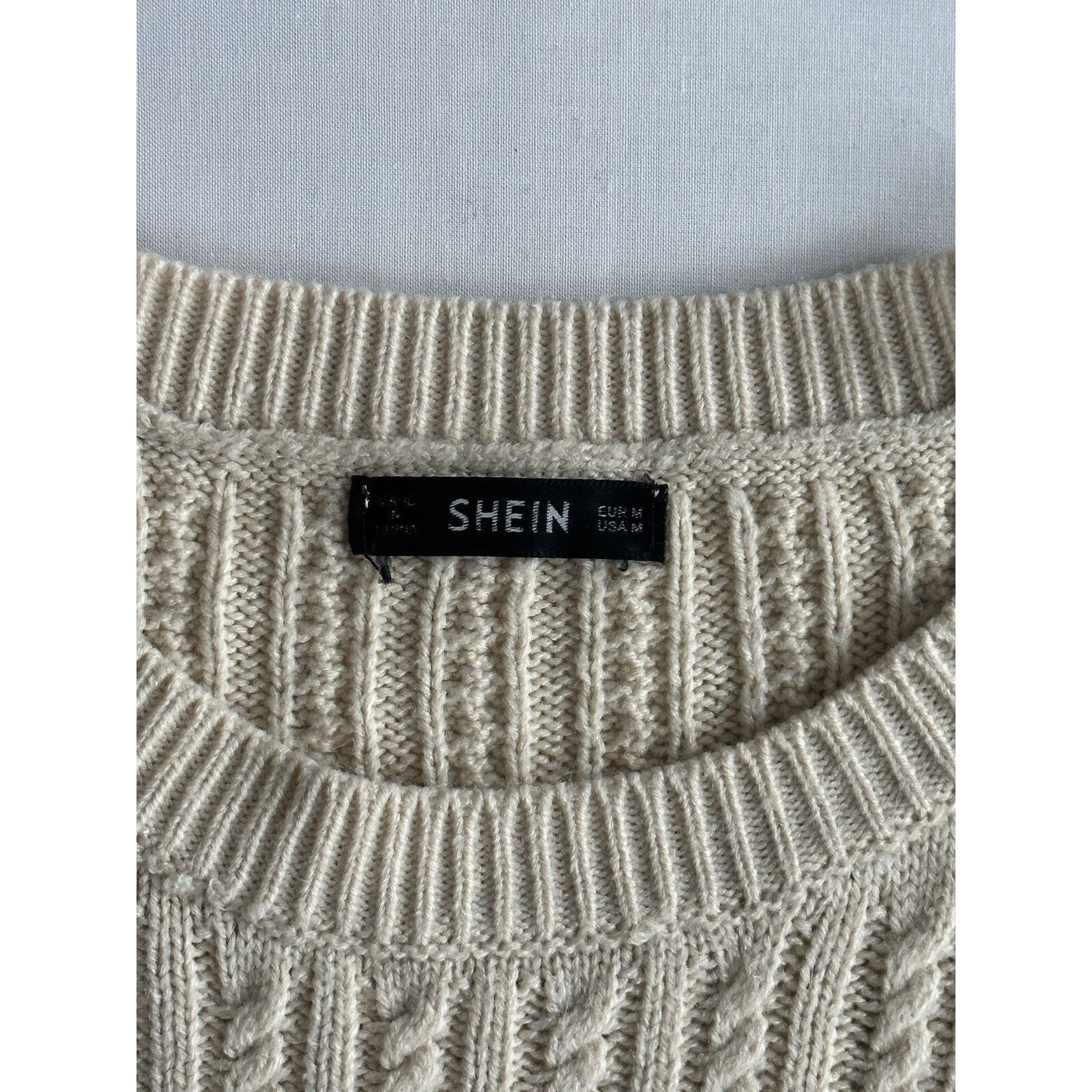 Shein SHEIN Cable Knit Sweater - Cream - Size M Size M / US 6-8 / IT 42-44 - 3 Thumbnail