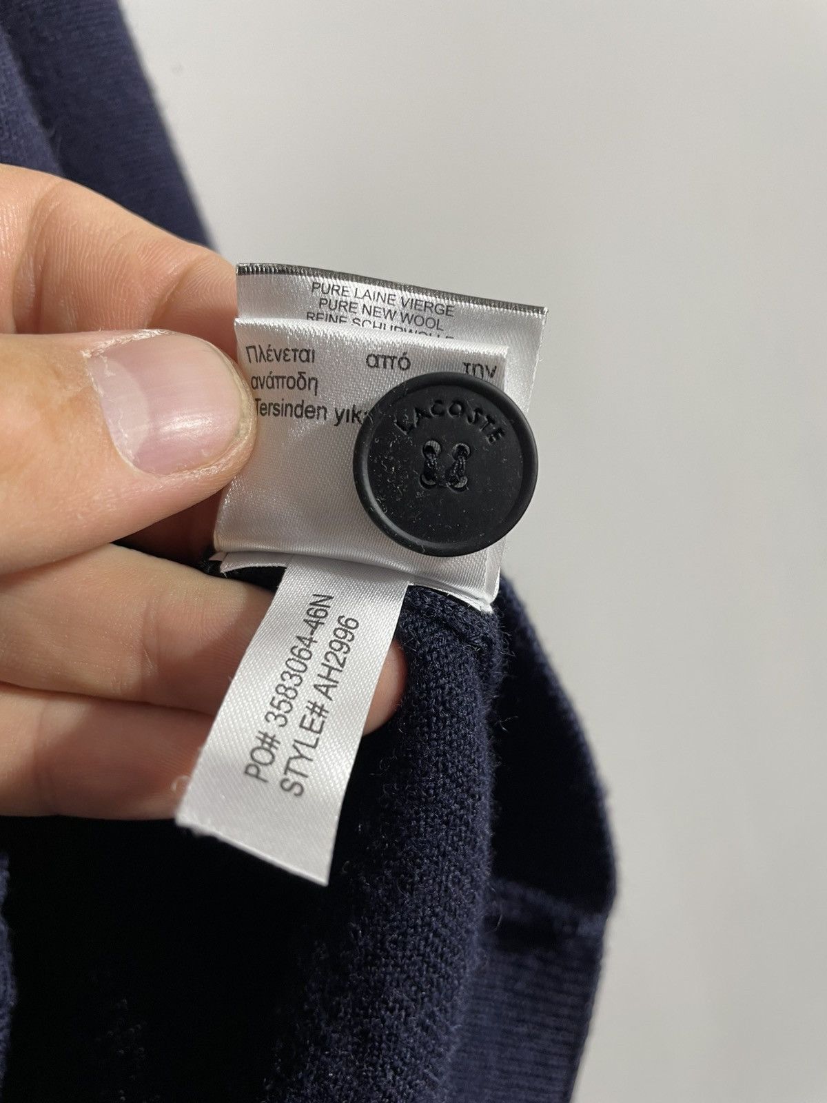 Lacoste × Vintage Lacoste Navy Blue Wool Cardigan size S Size US S / EU 44-46 / 1 - 11 Thumbnail