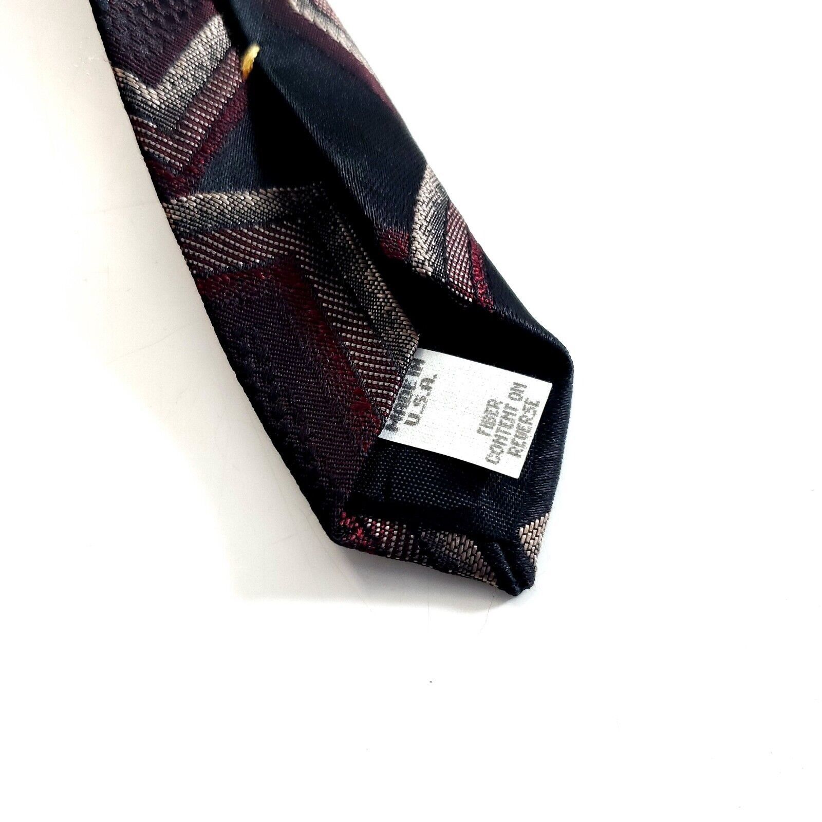 Other Wembley Polyester Green Red Woven Abstract Metallic Tie Size ONE SIZE - 5 Thumbnail