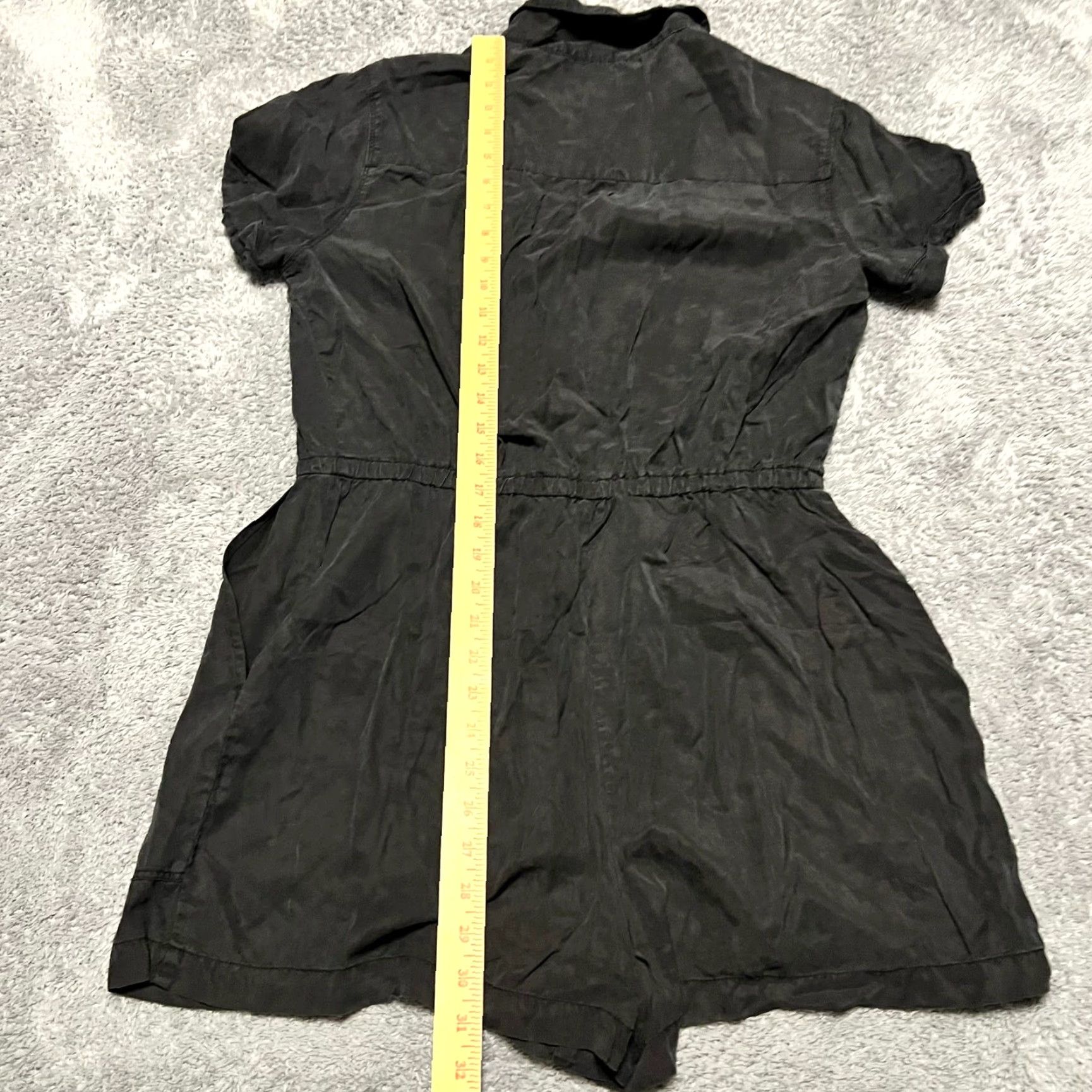 Abercrombie & Fitch Abercrombie & Fitch Romper Womens Large Short Sleeve Utility Romper Black Shorts Size 36" / US 14 / IT 50 - 5 Thumbnail