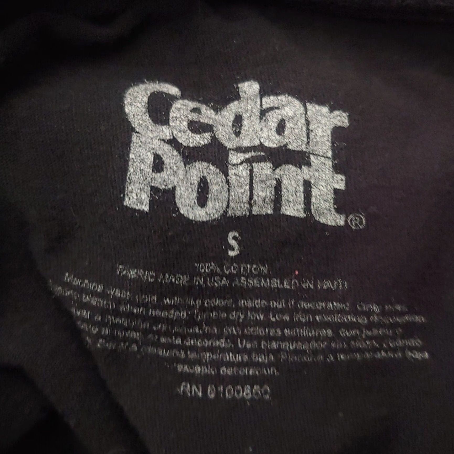 Vintage Cedar Point Shirt Women Small Black Short Sleeve Round Neck T-Shirt Slim Fit 100% Cotton Valley Falravn Roller Coaster Theme Park Size S / US 4 / IT 40 - 6 Thumbnail