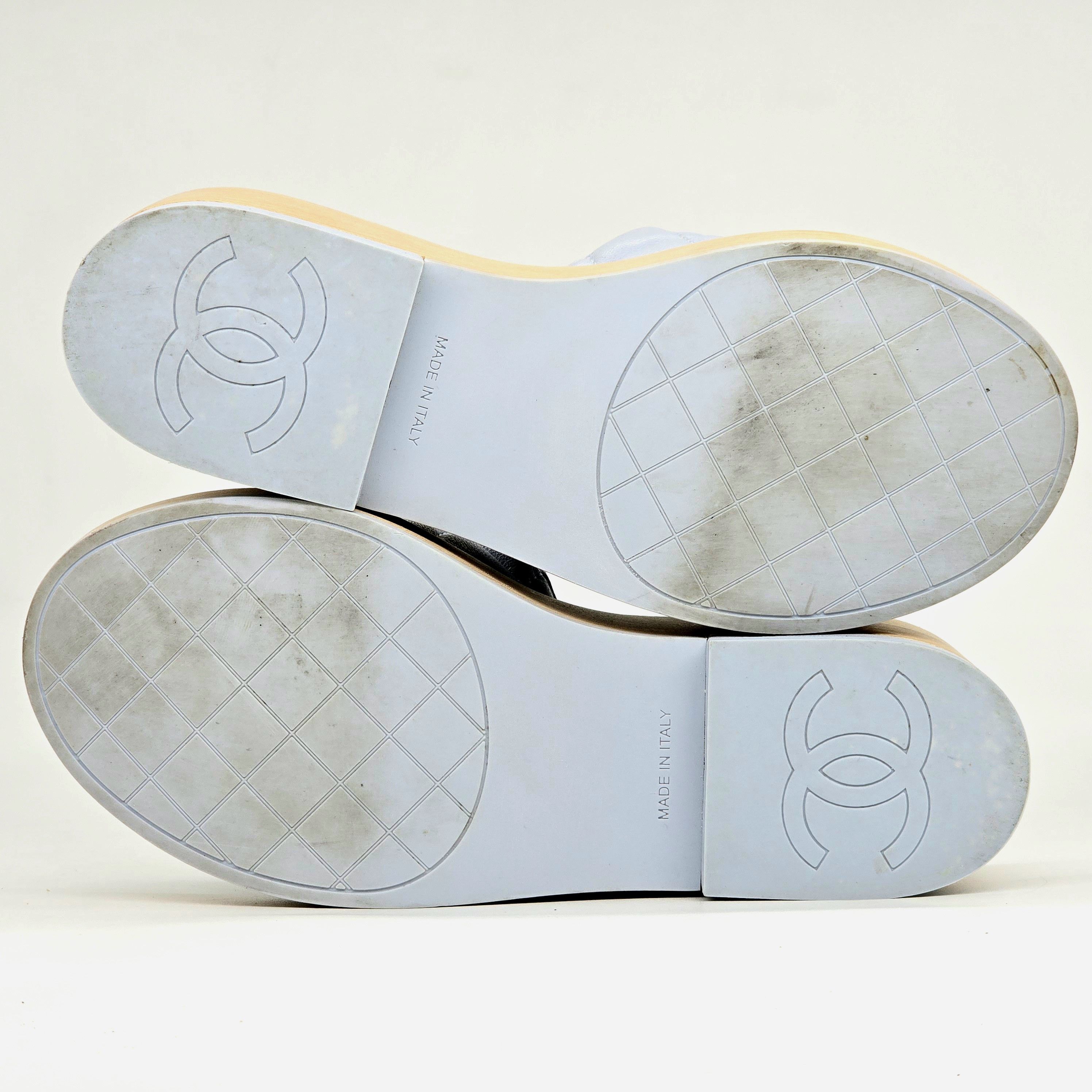 Chanel Chanel - 22C Quilted Leather Platform Sandals Size US 8 / IT 38 - 8 Thumbnail
