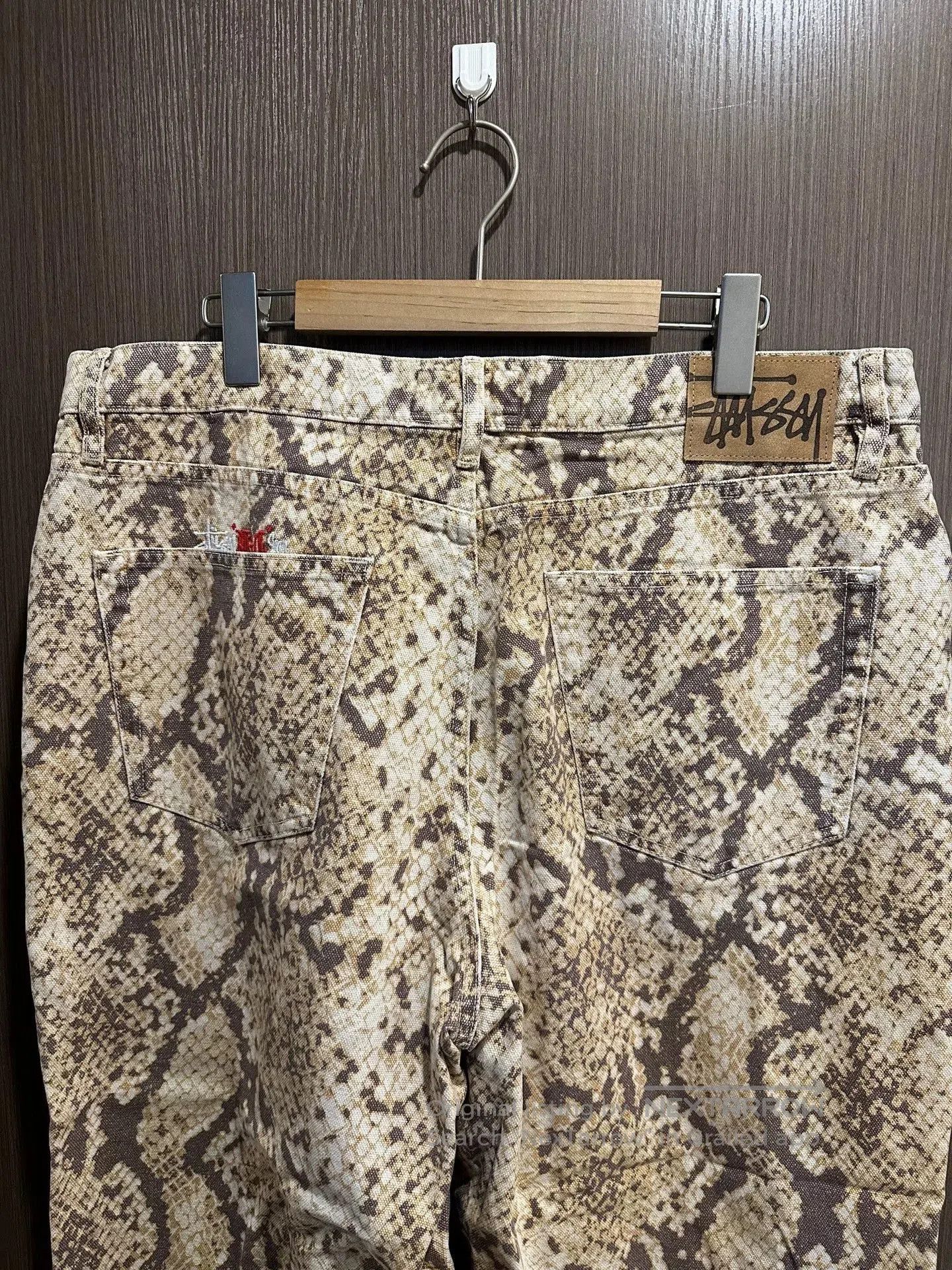 Stussy Stussy Washed Canvas Snake Print Jeans. Size US 34 / EU 50 - 4 Thumbnail