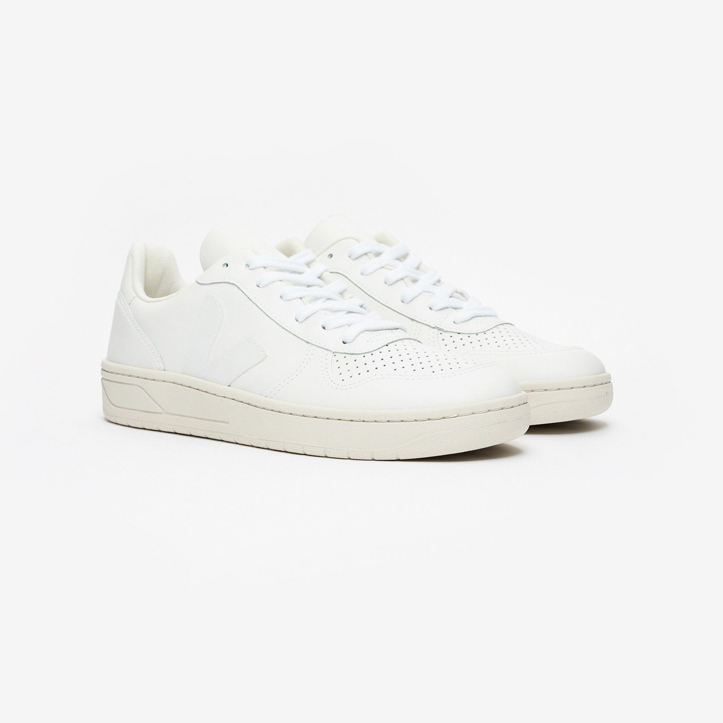 Veja o1s22i1n0924 V-10 Leather Sneakers in White Size US 10 / IT 40 - 3 Thumbnail