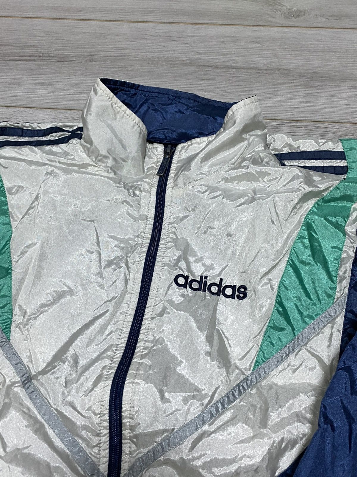 Adidas Adidas vintage track suit zip patterns 90s pants jacket Size US L / EU 52-54 / 3 - 8 Thumbnail