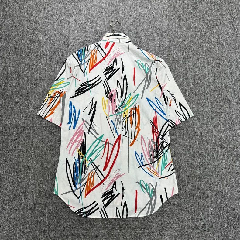 Dior Dior Colorful Striped Short Sleeve Shirt-2506 Size US L / EU 52-54 / 3 - 2 Thumbnail