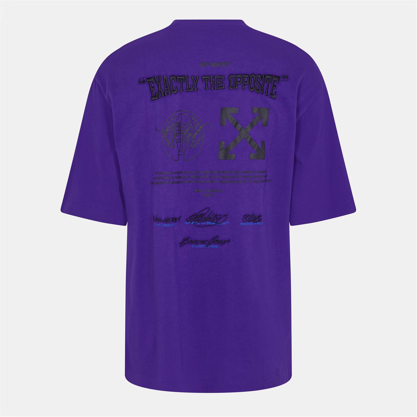 Off-White o1g2r1mq0226 Exact Skate Short Sleeve T-Shirt In Purple Size US S / EU 44-46 / 1 - 2 Thumbnail