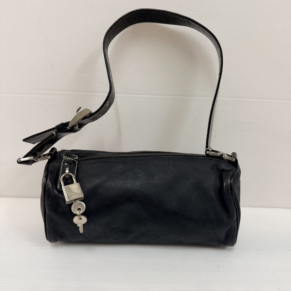 Prada Prada Black Leather Dinner Bag Size ONE SIZE - 2 Thumbnail