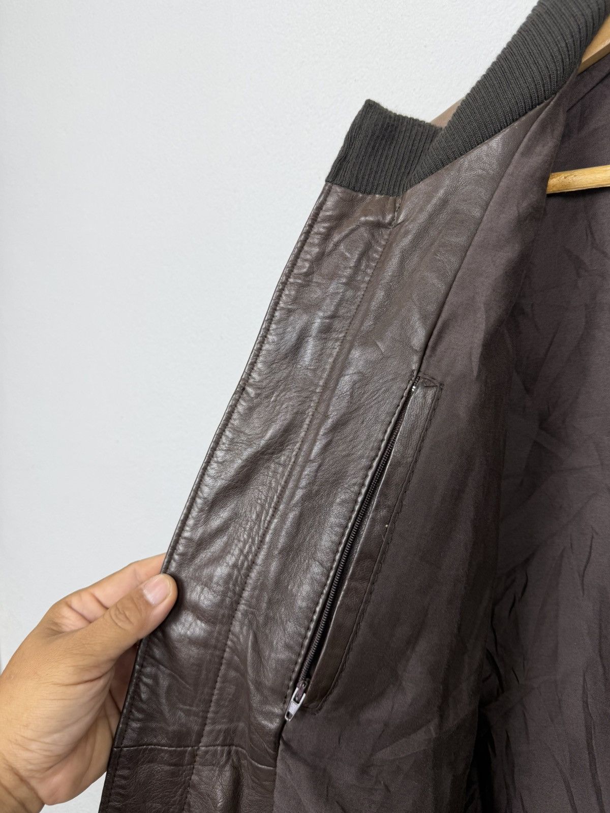 GAS GAS Italy “Vera Pelle” Premium Leather Bomber Jacket Size US L / EU 52-54 / 3 - 7 Thumbnail