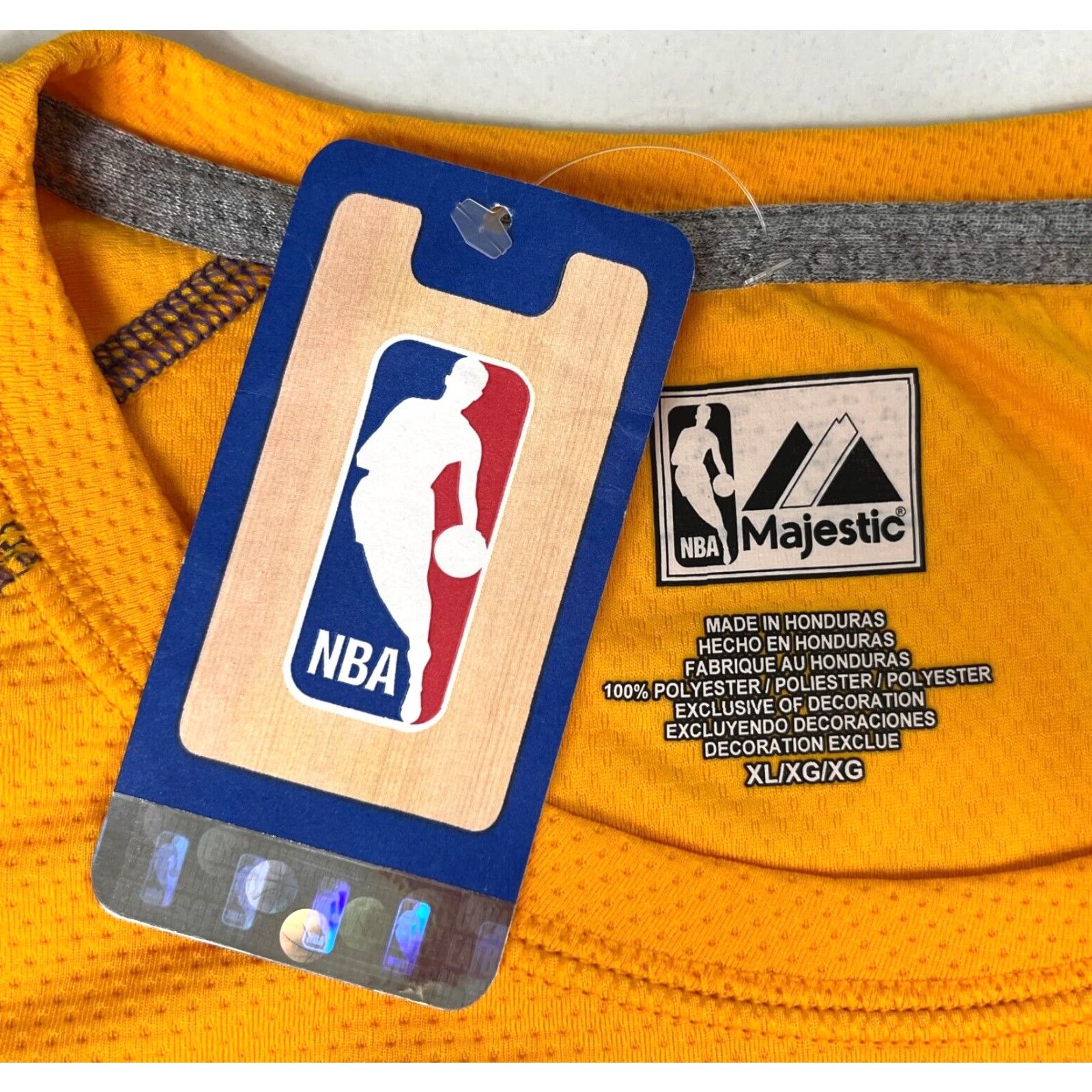 NBA Majestic Kobe Bryant Los Angeles Lakers #24 T-Shirt XL Yellow Men Sports Created 2013 80s-90s Theme Girls Mens Size US XL / EU 56 / 4 - 4 Thumbnail
