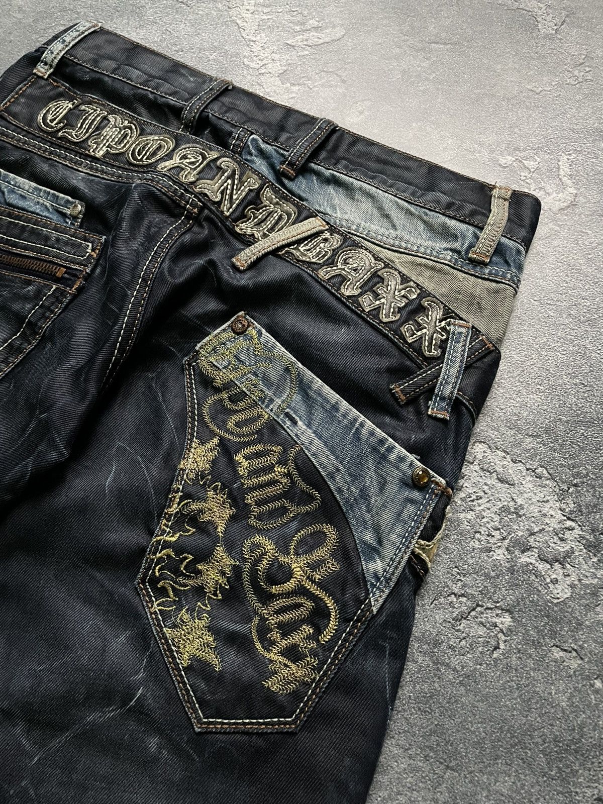 Japanese Brand Cipo & Baxx Vintage Archival Y2k Rap Big Logo Opium Jeans Size US 30 / EU 46 - 5 Thumbnail
