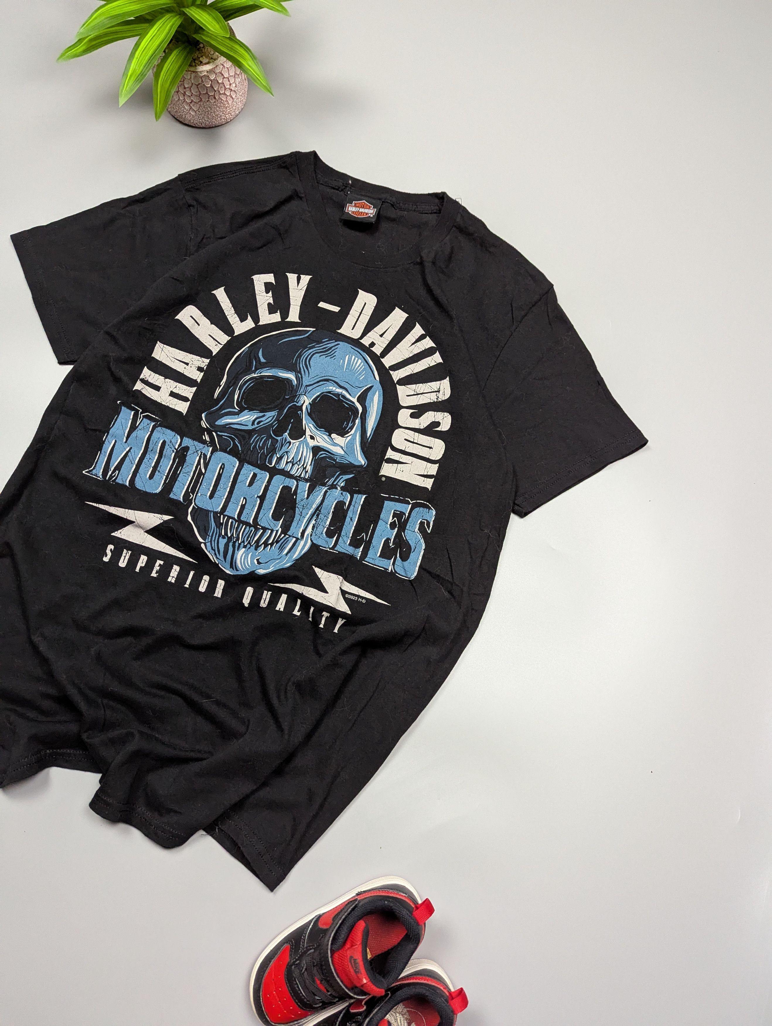 Harley Davidson Y2K Harley-Davidson Switzerland Statue Tee Men's L Black Size US L / EU 52-54 / 3 - 2 Thumbnail