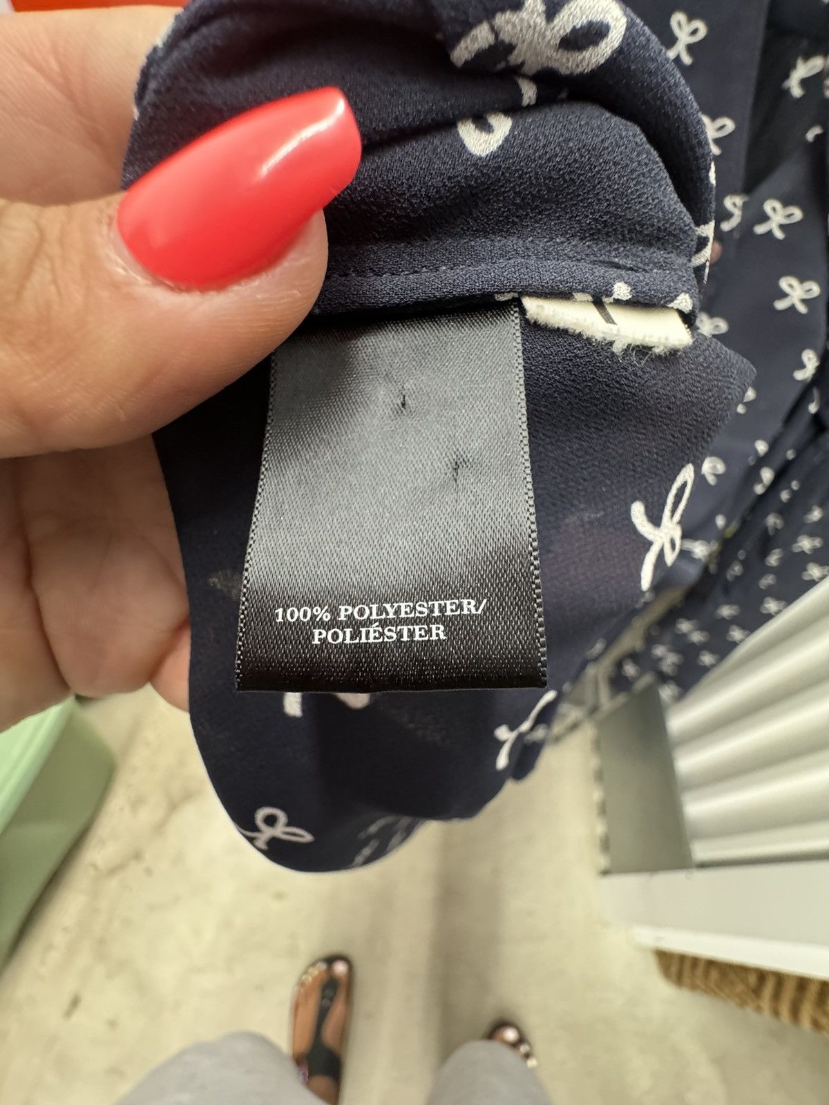 Ann Taylor Ann Taylor Shirt Size S Navy Blue with Neck Tie Sheer Size S / US 4 / IT 40 - 3 Thumbnail