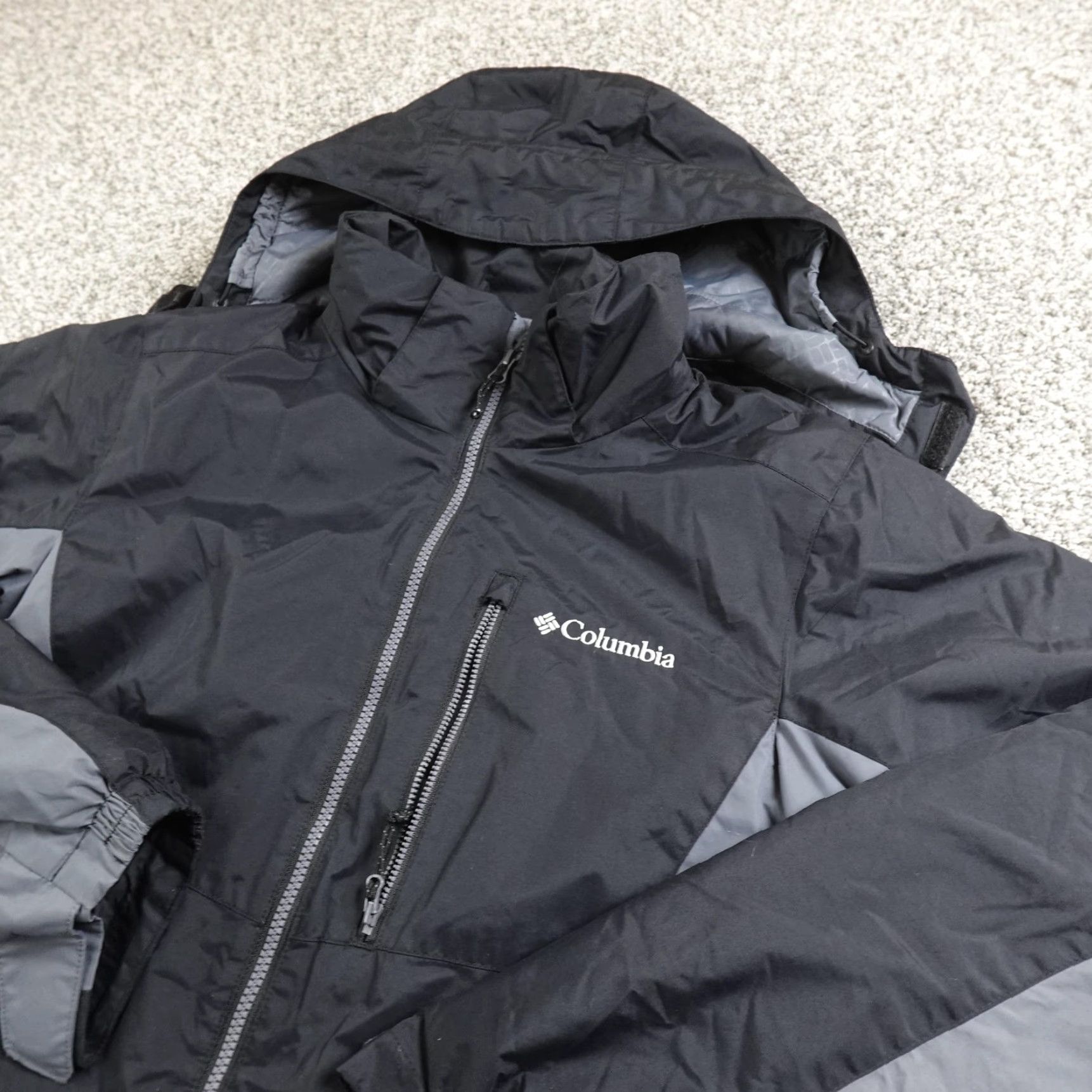 Vintage Columbia Jacket Mens S Black Gray Hooded Waterproof Insulated Parka Coat Outdoor Size US S / EU 44-46 / 1 - 2 Thumbnail