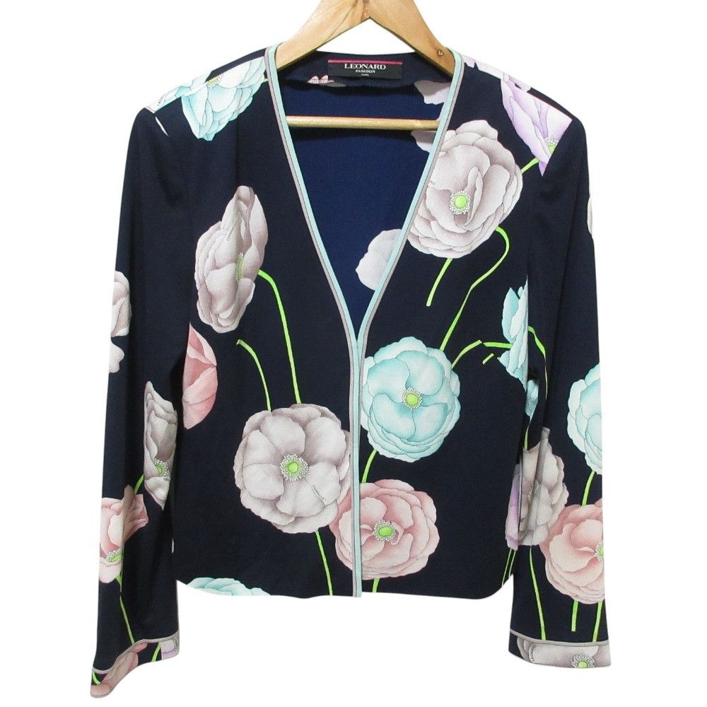 Other Leonard LEONARD FASHION floral print collarless jacket Textile Outerwear DUTY FREE for USA Size ONE SIZE - 1 Thumbnail