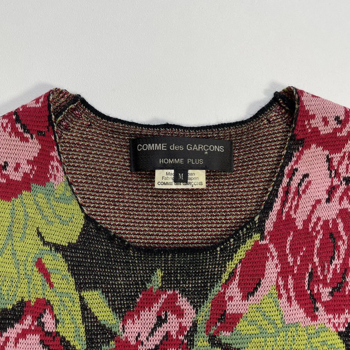 Comme des Garcons A/W 21 Rose Patterned Wool Sweater Vest Size US M / EU 48-50 / 2 - 3 Thumbnail