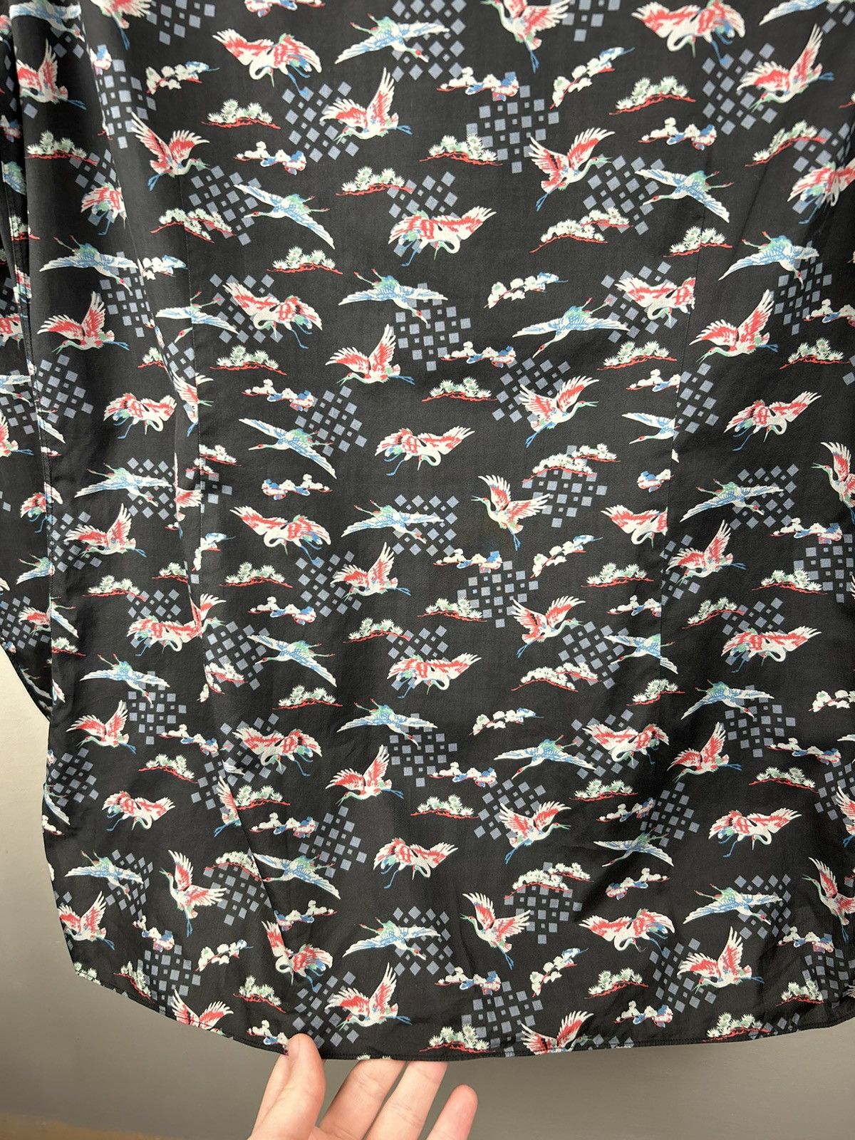 Lanvin Lanvin Evolutive Cranes Print Shirt Size US M / EU 48-50 / 2 - 18 Thumbnail