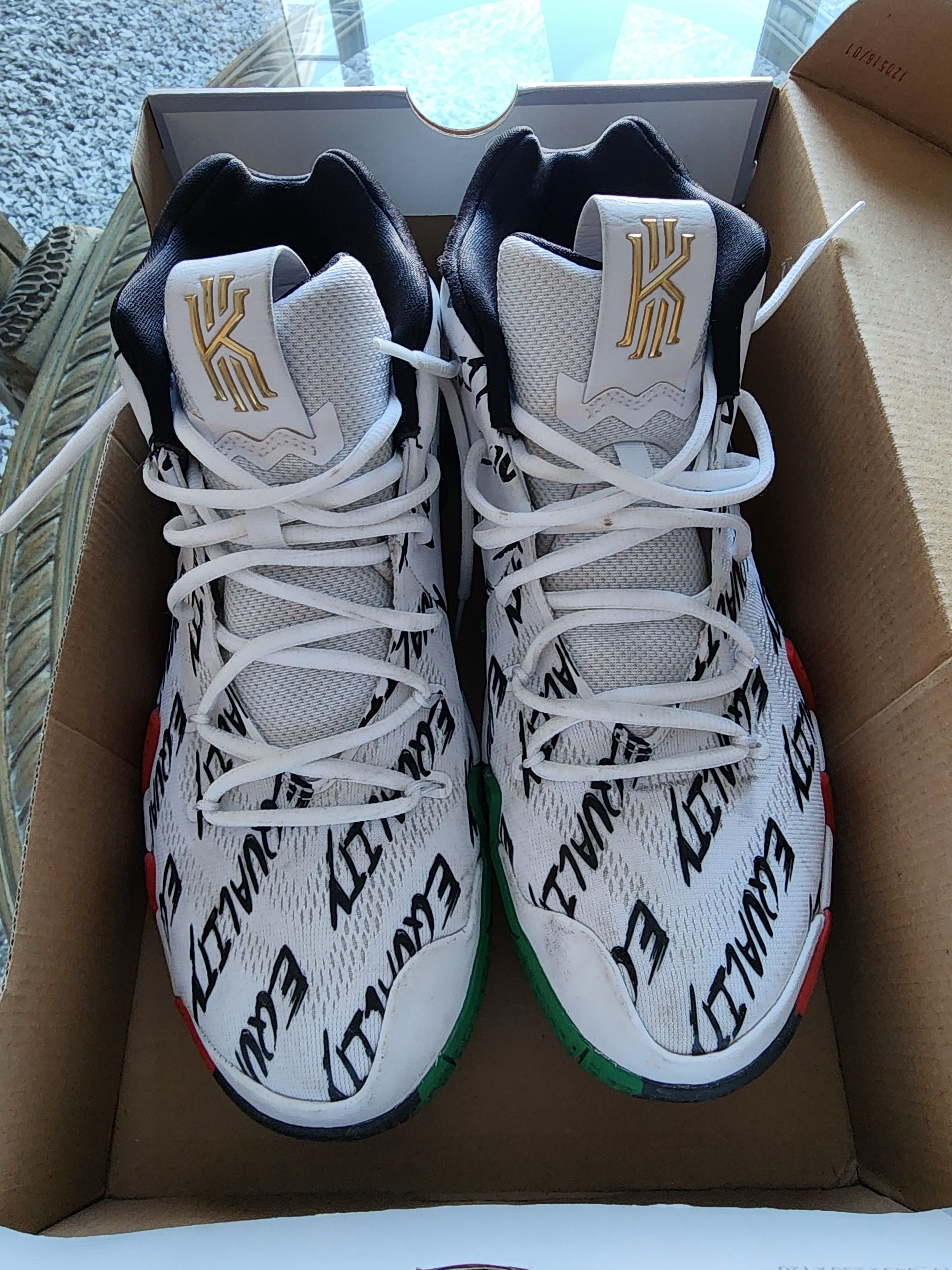 Nike Nike Kyrie 4 "Black History Month" 2018 Size US 11.5 / EU 44-45 - 4 Thumbnail