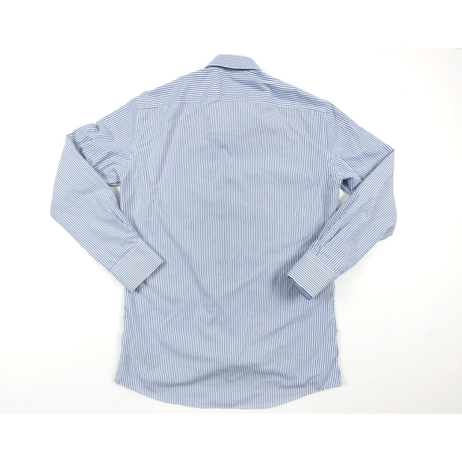 Vintage INDOCHINO Shirt Adult Medium Long Sleeve Button-Down Striped Blue White Mens Regular Fit Size US L / EU 52-54 / 3 - 6 Thumbnail