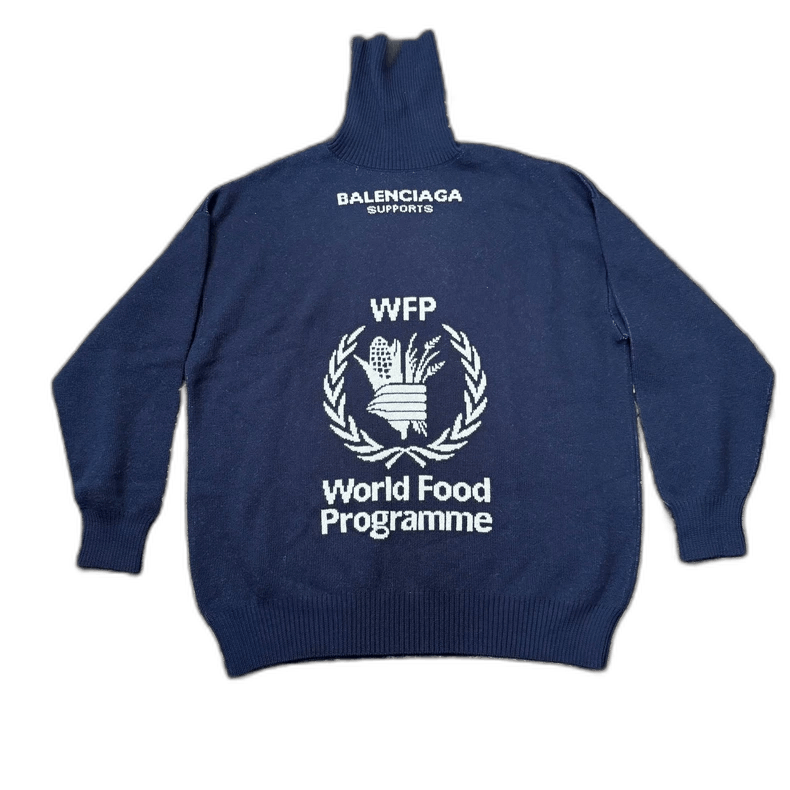 Balenciaga Balenciaga WFP World Food Programme Turtleneck Sweater Size US L / EU 52-54 / 3 - 1 Thumbnail