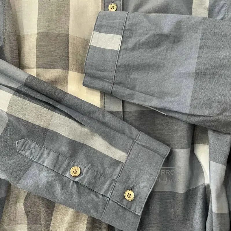 Burberry Burberry Light Blue Cotton Checked Dress. Size M / US 6-8 / IT 42-44 - 5 Thumbnail