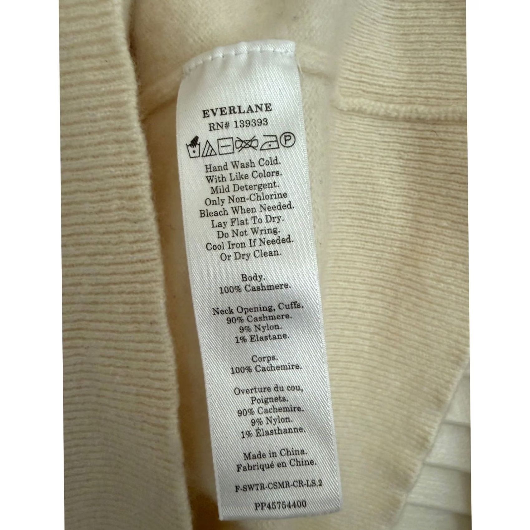Everlane Everlane Cashmere Crewneck Sweater Women XS Office Minimalist Luxury Soft Pullover Beige Beige XS Womens Size XS / US 0-2 / IT 36-38 - 4 Thumbnail