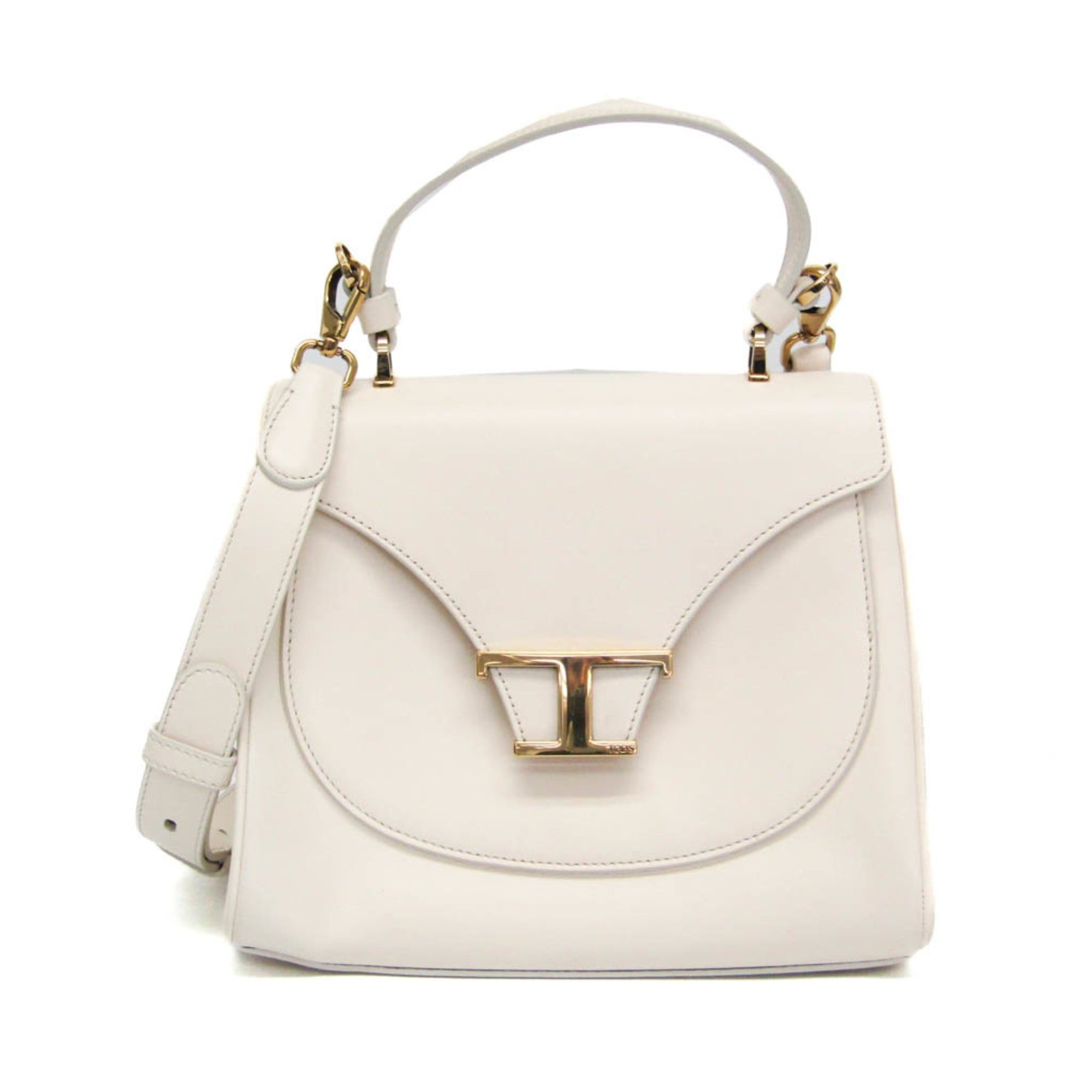 Tod's Tod's T Timeless Women's Leather Handbag,Shoulder Bag Off-white Size ONE SIZE - 1 Thumbnail