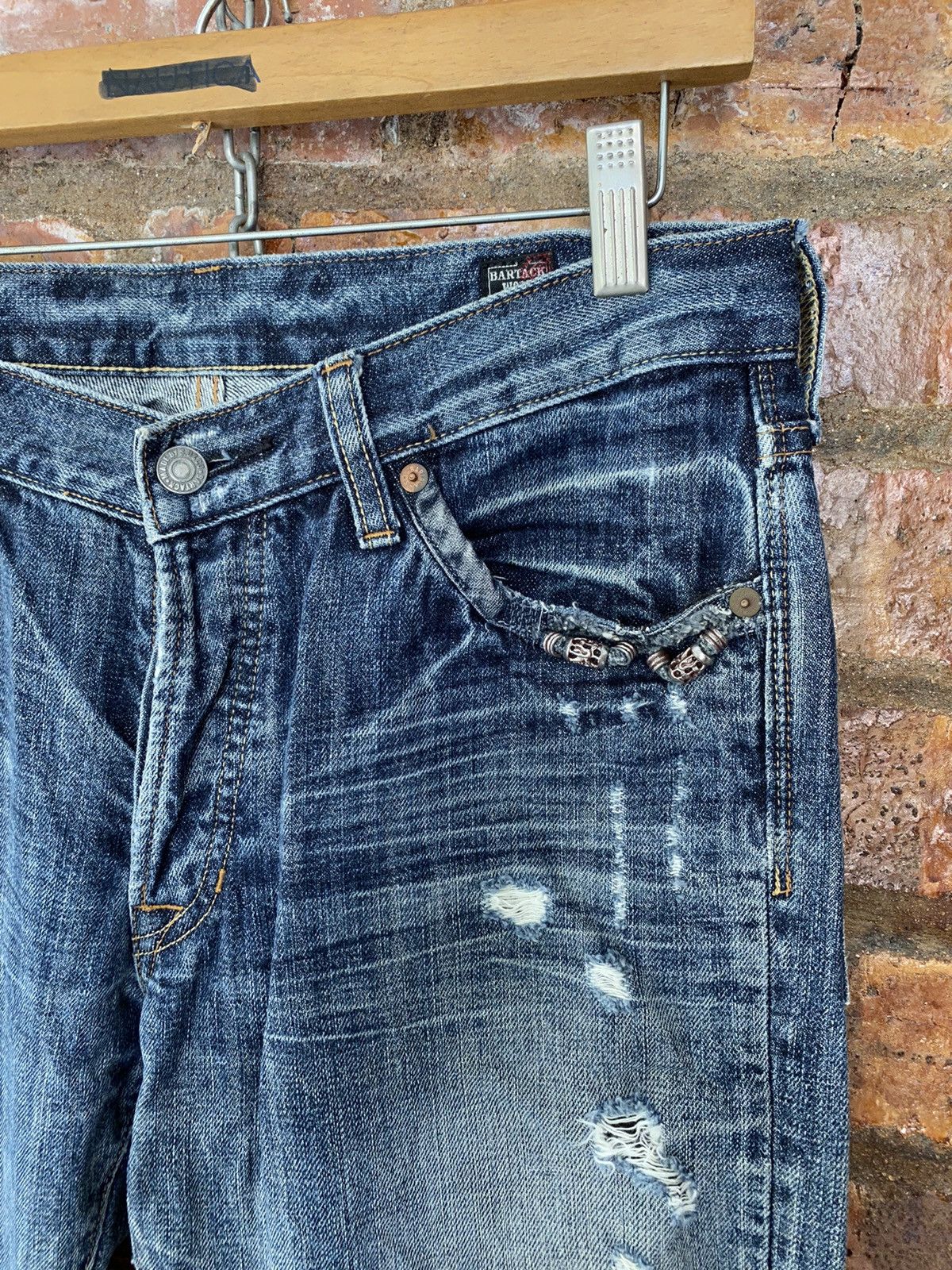 14th Addiction Vtg BARTACK Japan Distressed Ring Detailing pants Size US 30 / EU 46 - 6 Thumbnail