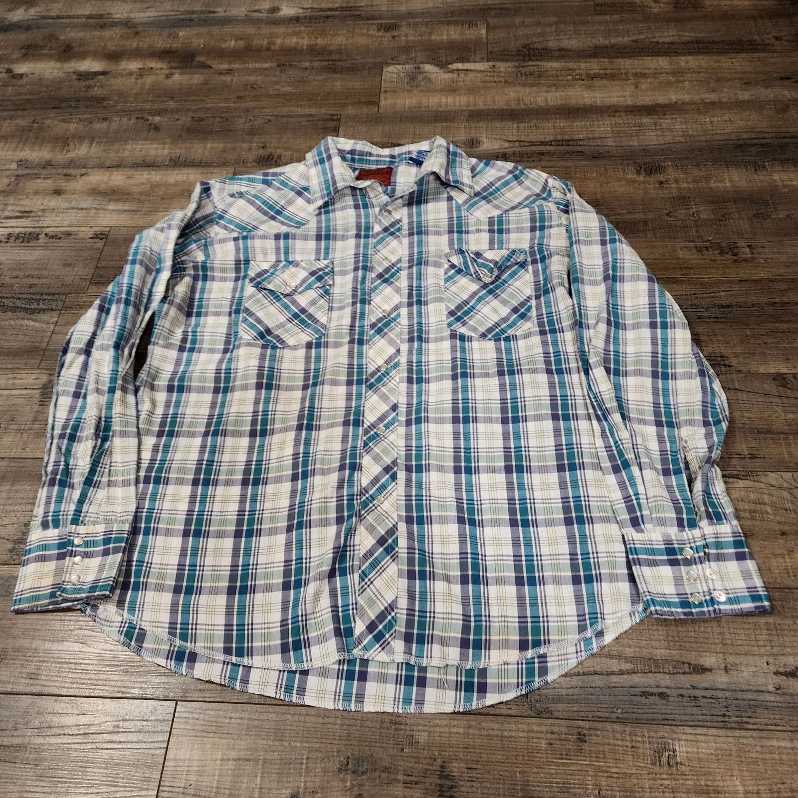Rustler Rustler long sleeve light weight pearl snap shirt XL 2238 Size US XL / EU 56 / 4 - 1 Thumbnail
