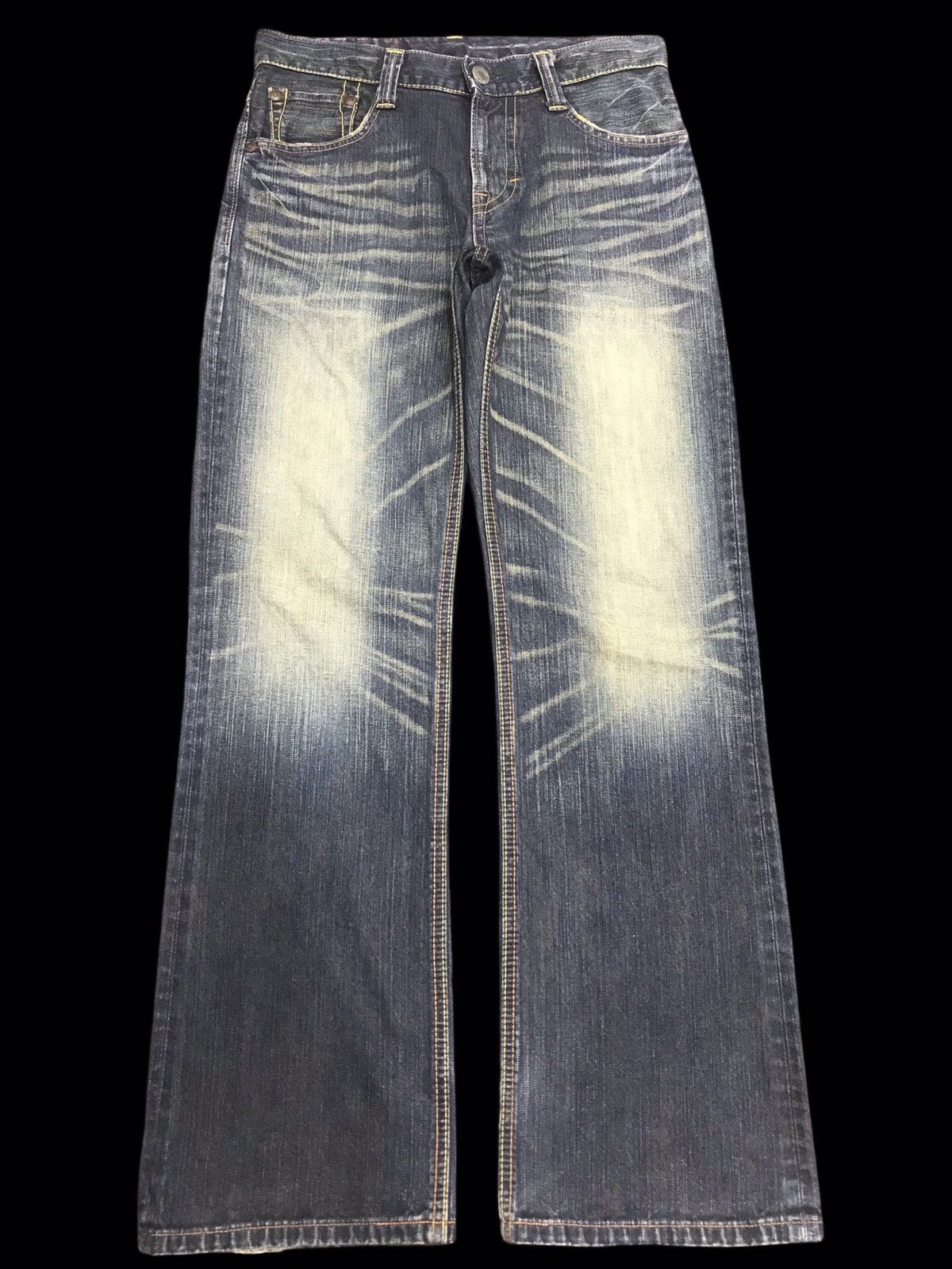 Edwin 💥WIDE FLARE💥EDWIN STONEWASH SICK FADES MUD WASH DENIM F330 Size US 32 / EU 48 - 1 Thumbnail